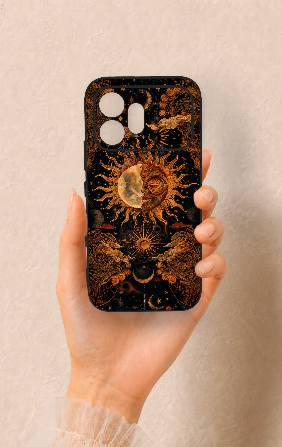 Honor 600 Uyumlu Mistik Güneş Desenli Silikon Kılıf