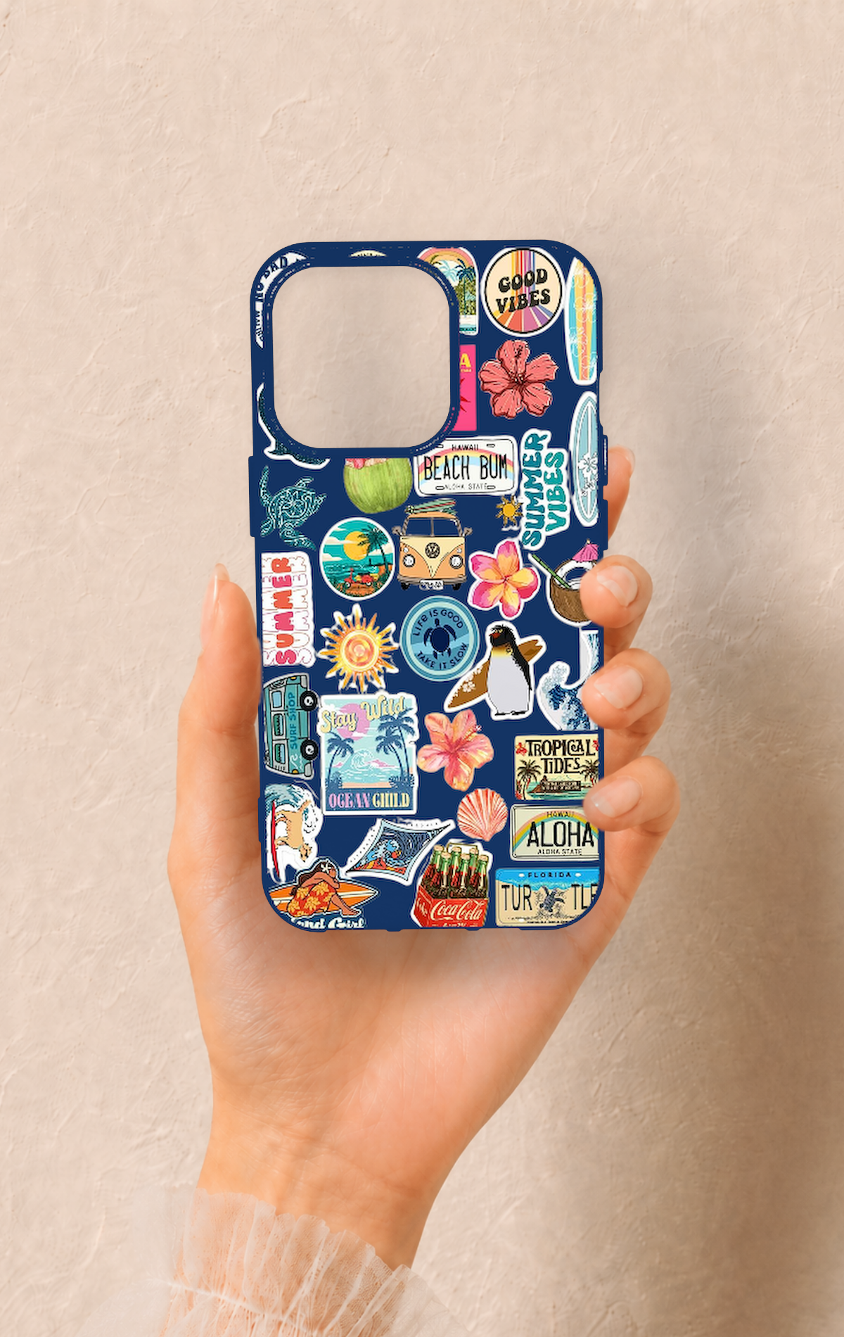 iPhone 13 Pro Uyumlu Summer Vibes Desenli Silikon Kılıf
