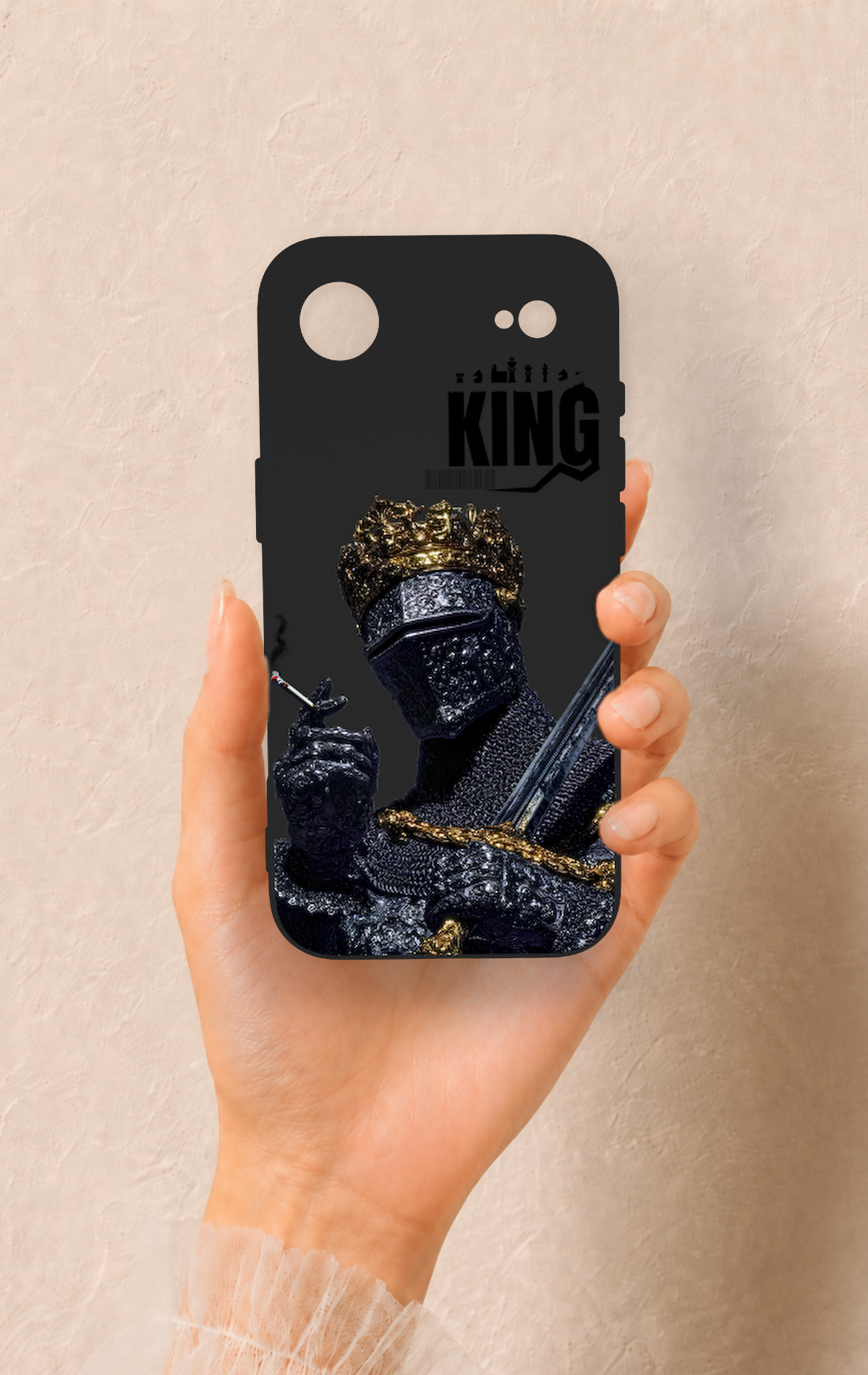 iPhone 17 Air Uyumlu King Desenli Silikon Kılıf