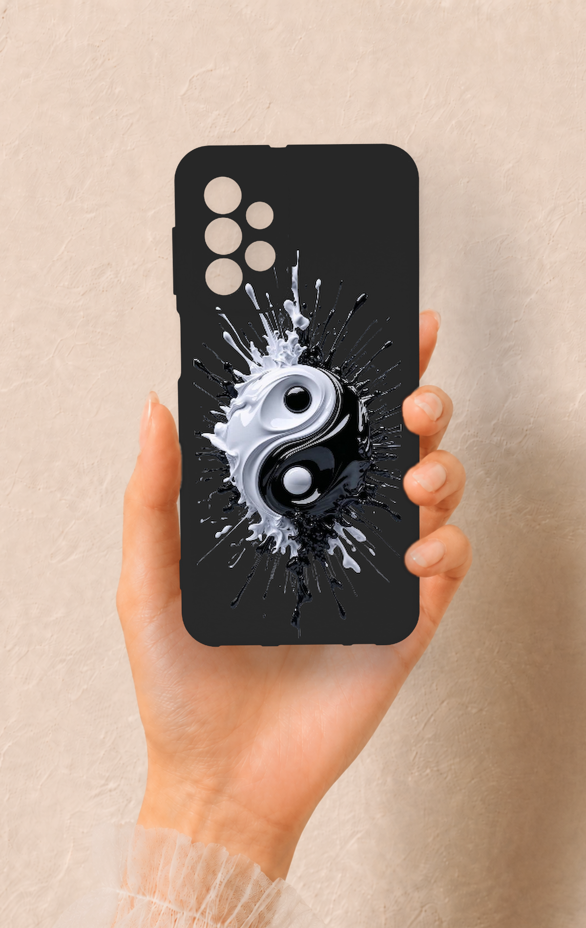 Samsung A23 Uyumlu İyi ve Kötü Desenli Silikon Kılıf
