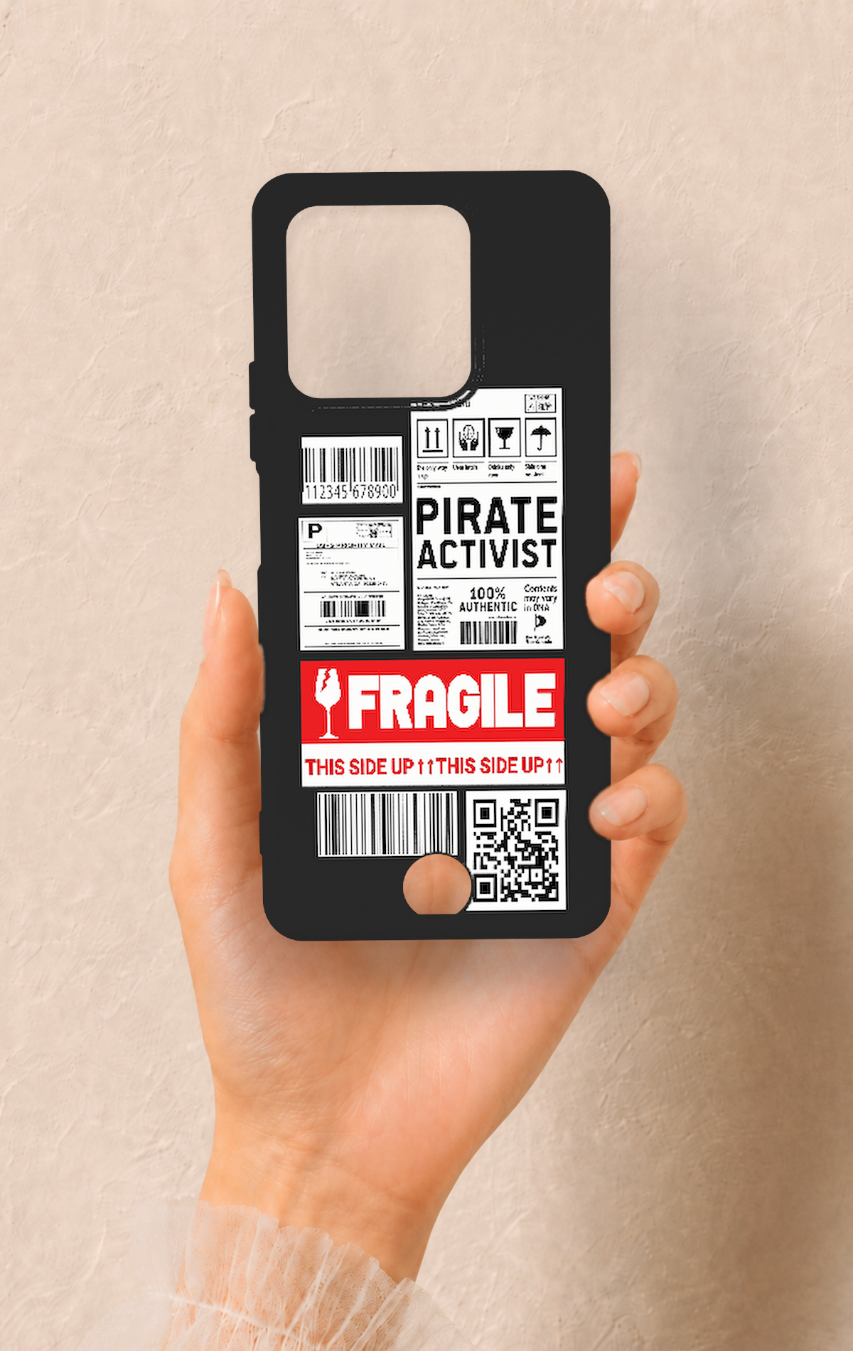 Reeder S71 Uyumlu Fragile Desenli Silikon Kılıf