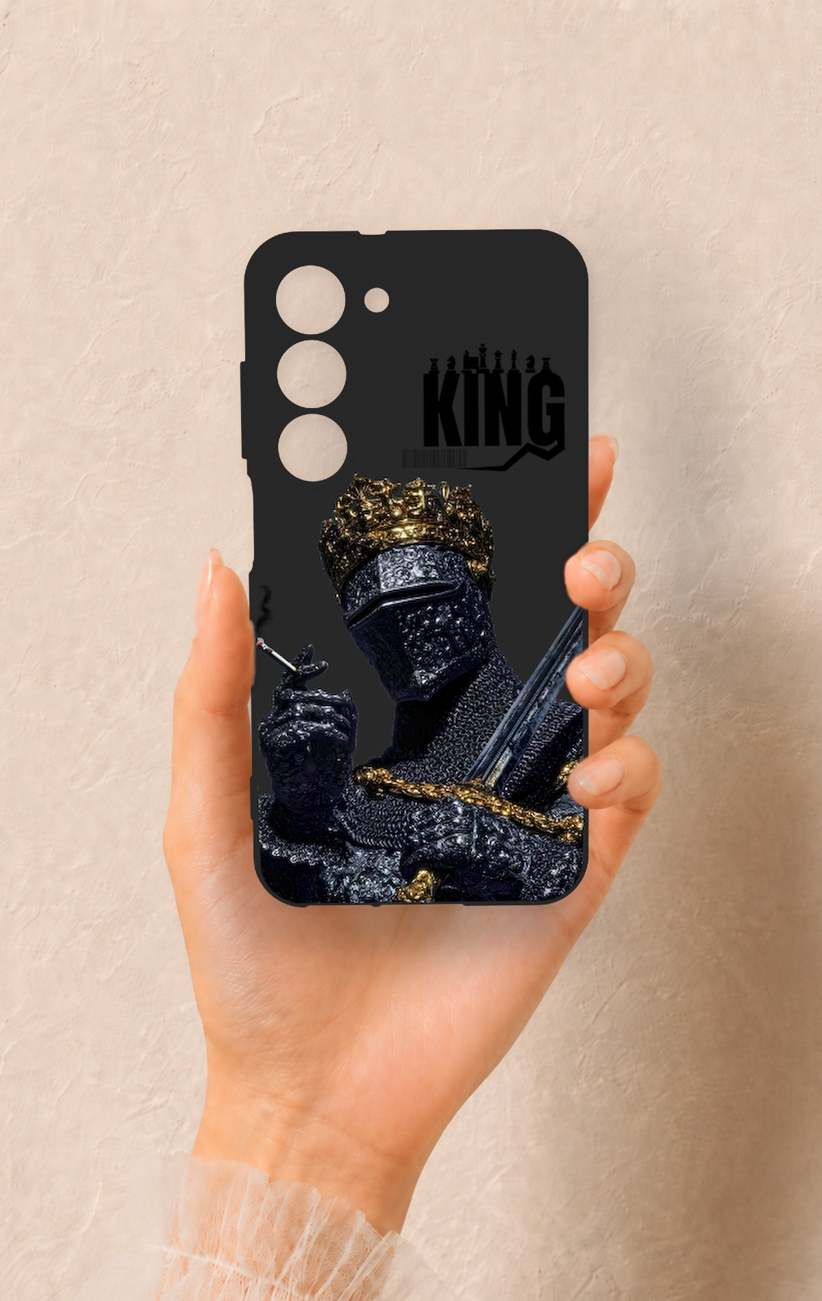 Samsung S23 Uyumlu King Desenli Silikon Kılıf