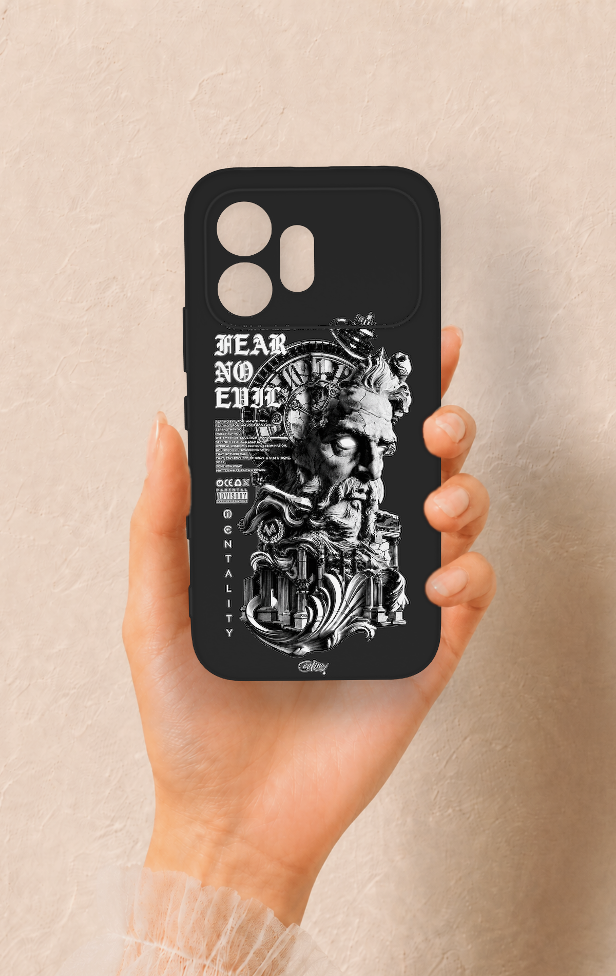 Honor 600 Uyumlu Fear No Evil Desenli Silikon Kılıf