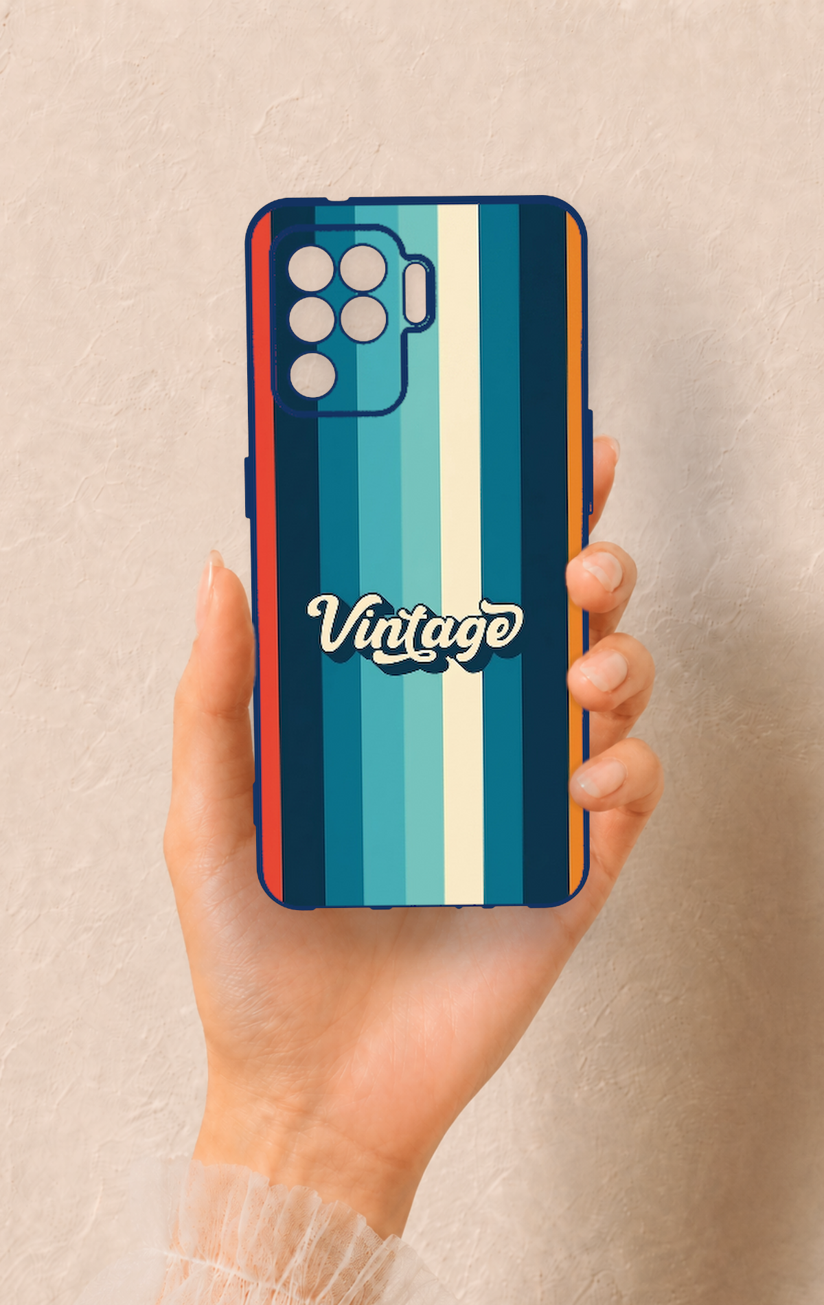 Oppo Reno 5 Lite Uyumlu Vintage Desenli Silikon Kılıf