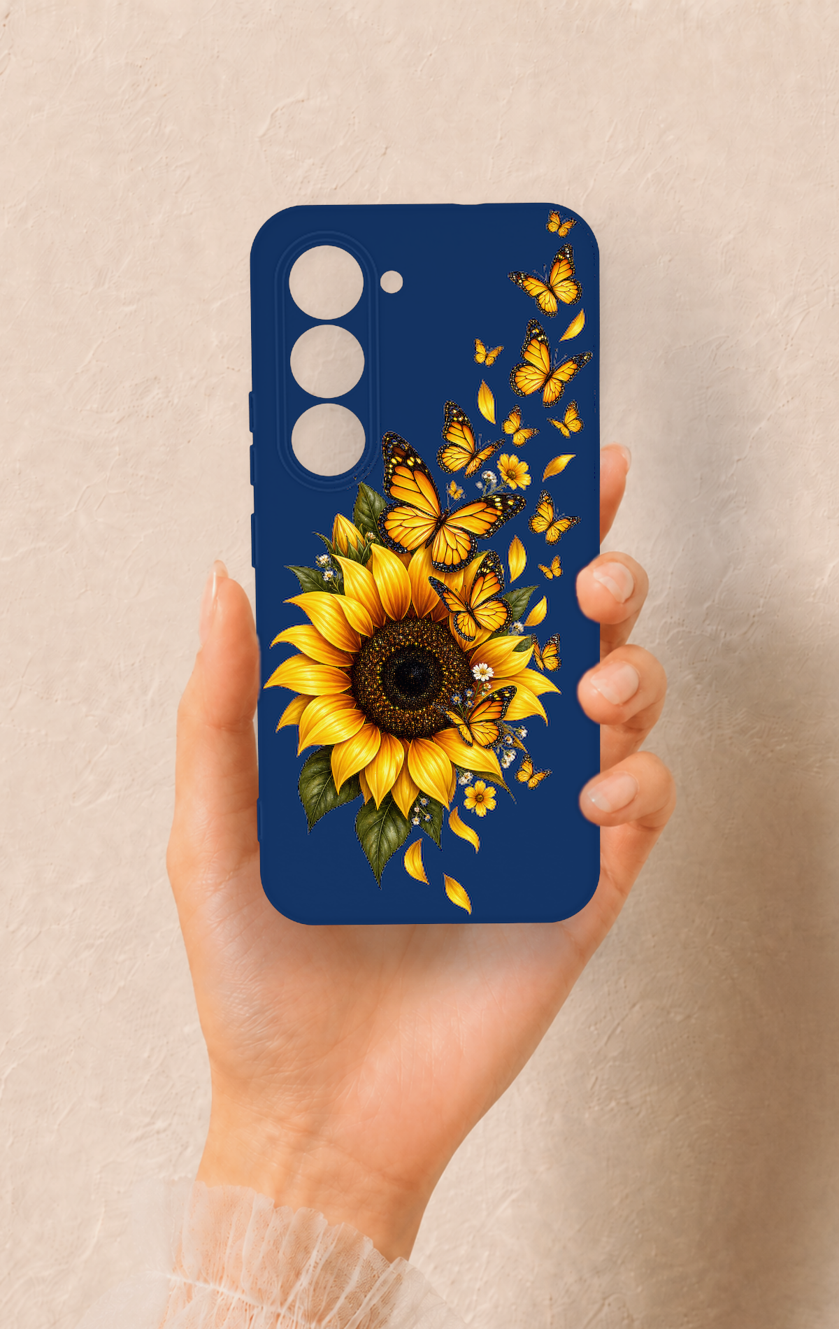Tecno Spark 40 Pro Uyumlu Ayçiçeği Desenli Silikon Kılıf