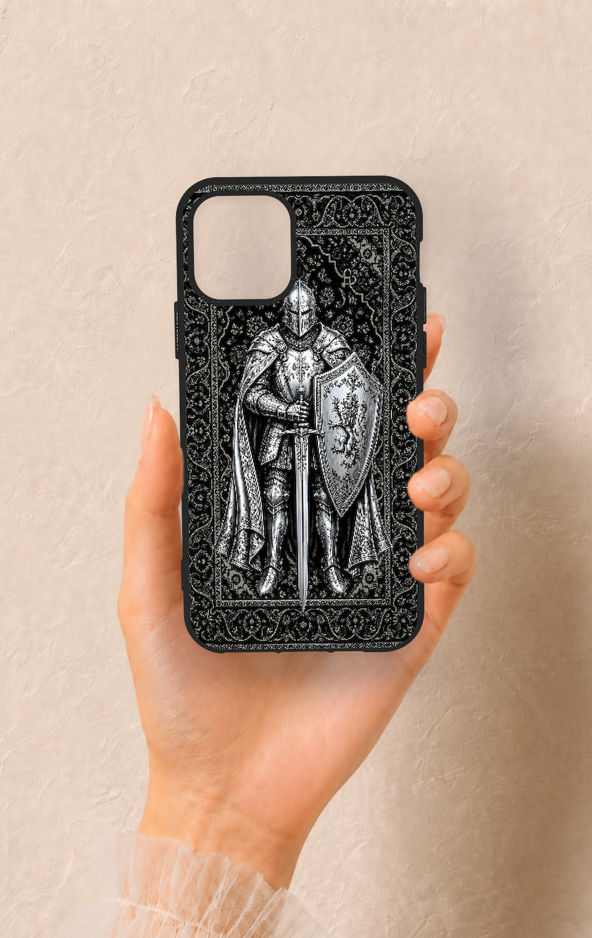 iPhone 11 Pro Uyumlu Şövalye Desenli Silikon Kılıf