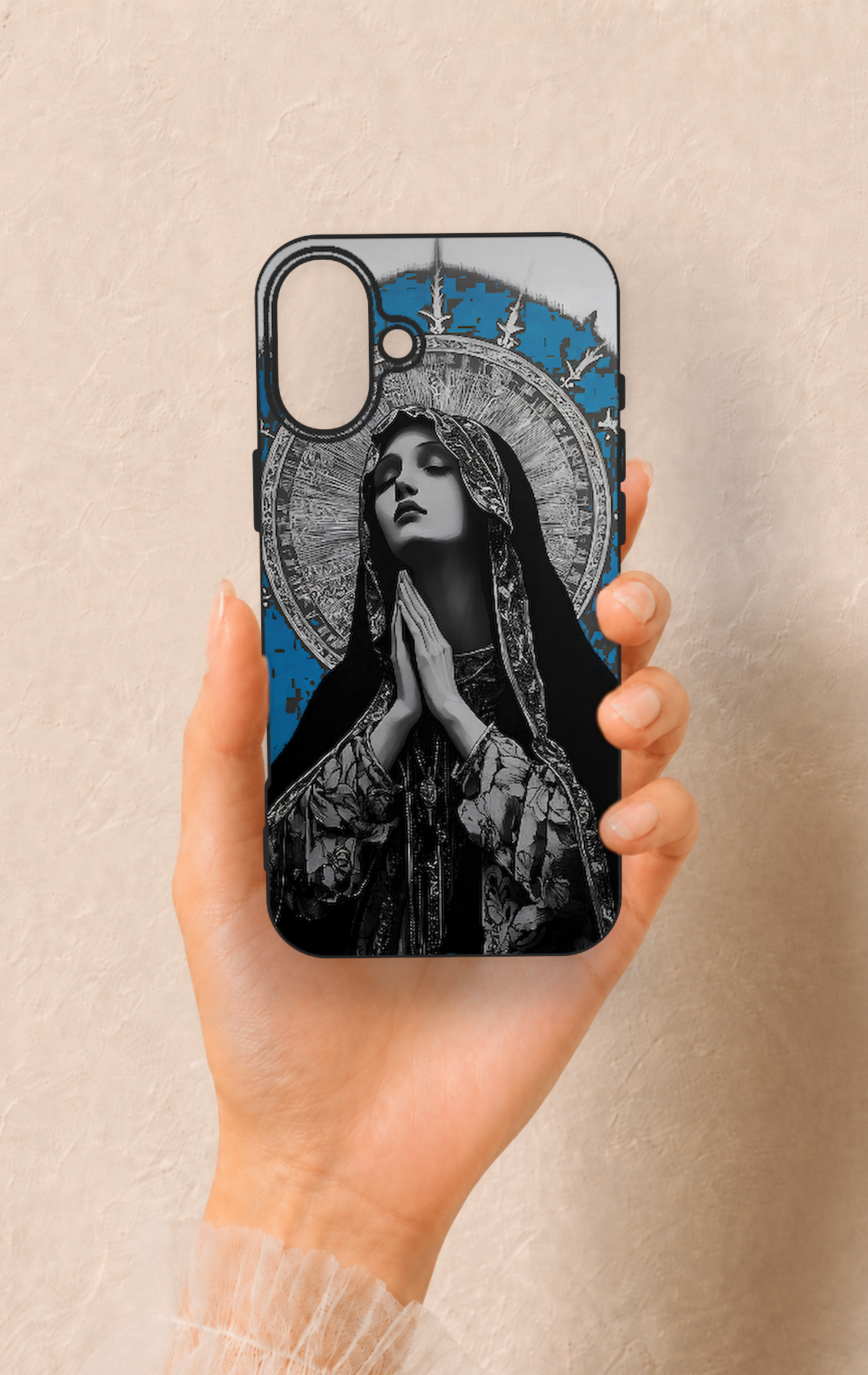 iPhone 16 Plus Uyumlu Rahibe Desenli Silikon Kılıf