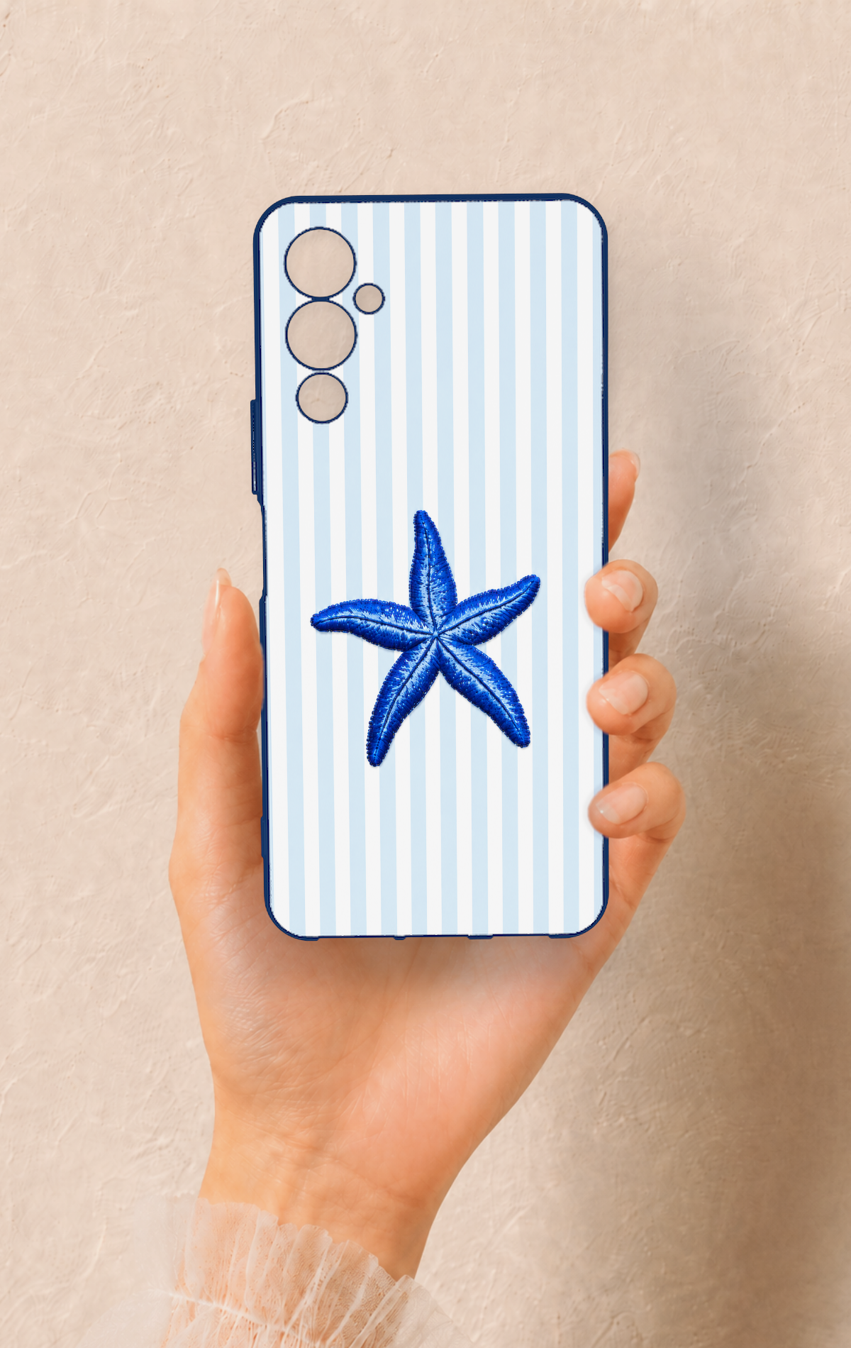 Tecno Pova Neo 4 Uyumlu Mavi Deniz Yıldızı Desenli Silikon Kılıf