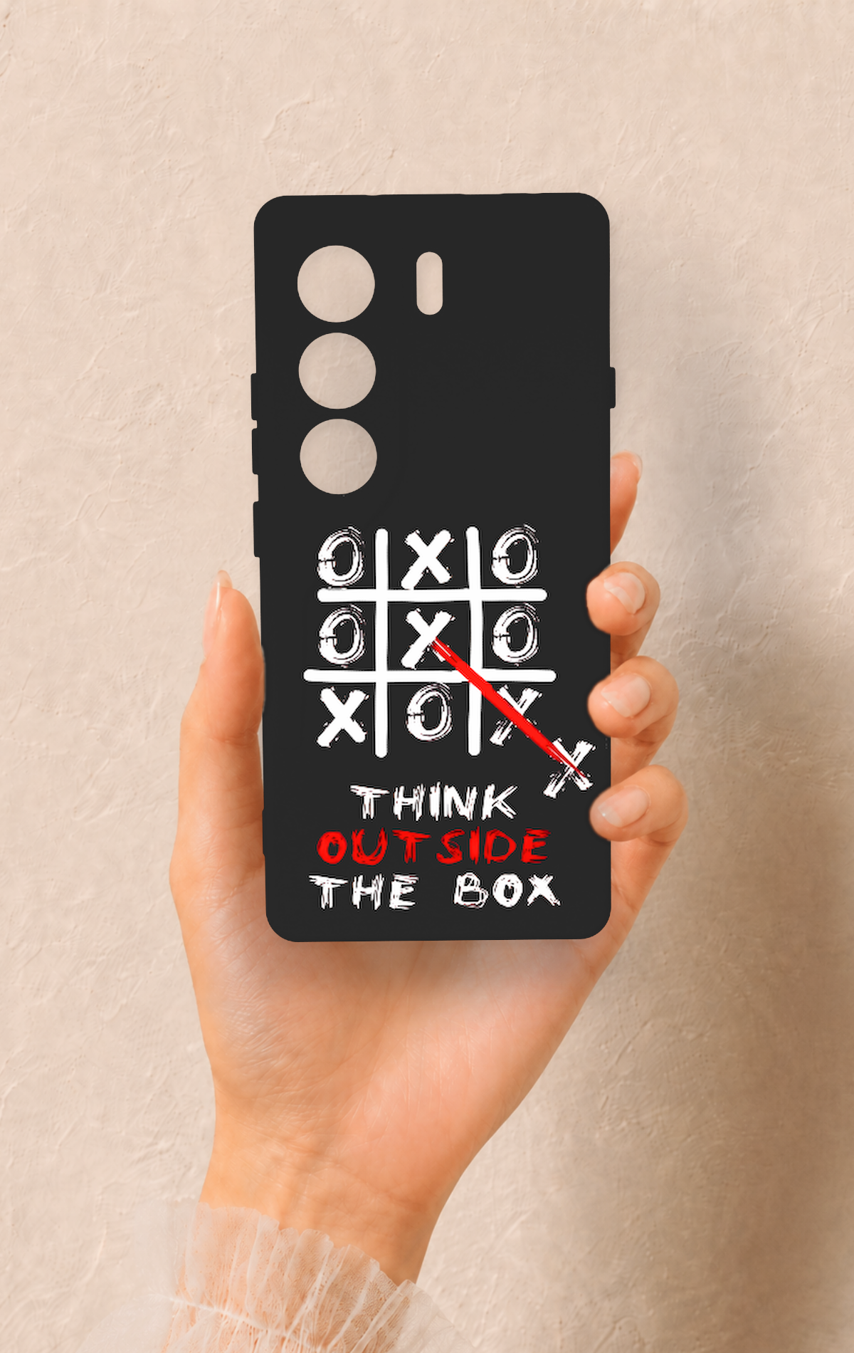 Tecno Camon 40 4G Uyumlu Out Side The Box Desenli Silikon Kılıf