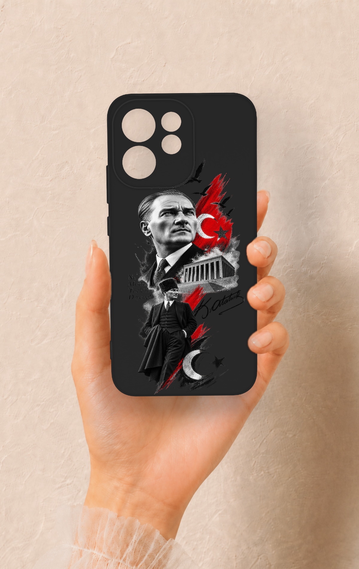 Oppo Reno 15F Uyumlu Atatürk Anıtkabir Desenli Silikon Kılıf