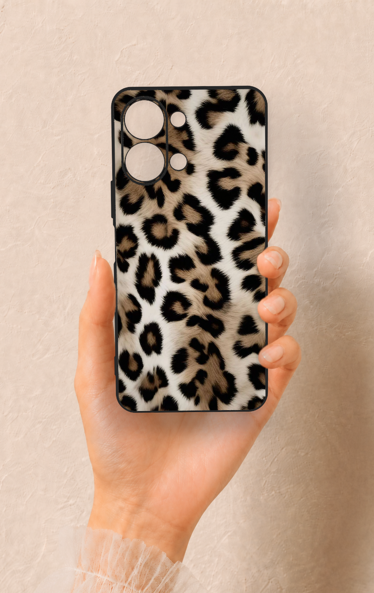 Vivo Y05 4G Uyumlu Leopar Derisi Desenli Silikon Kılıf
