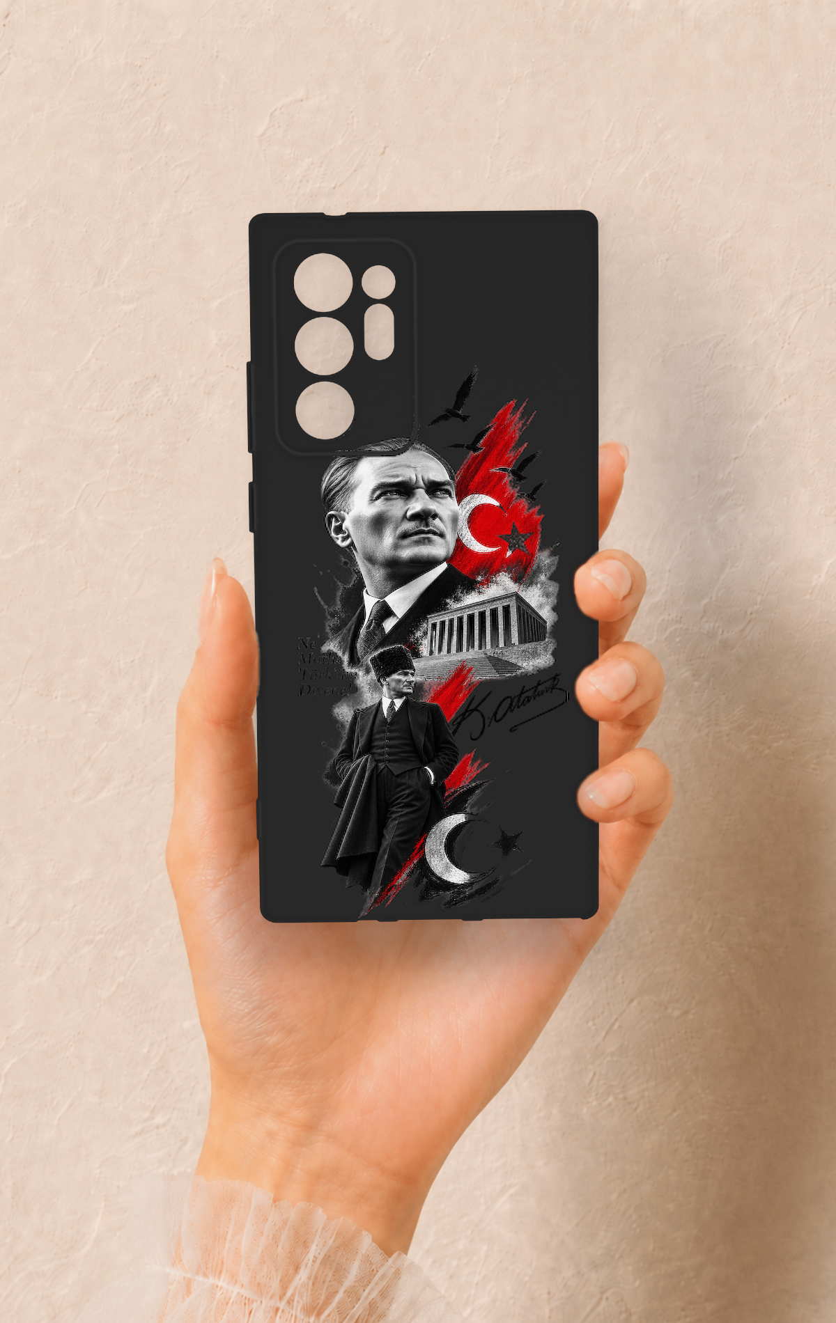 Samsung Note 20 Ultra Uyumlu Atatürk Anıtkabir Desenli Silikon Kılıf