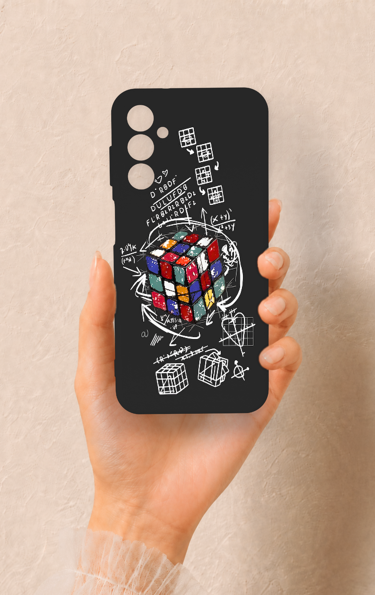 Samsung M14 Uyumlu Rubik Küb Desenli Silikon Kılıf