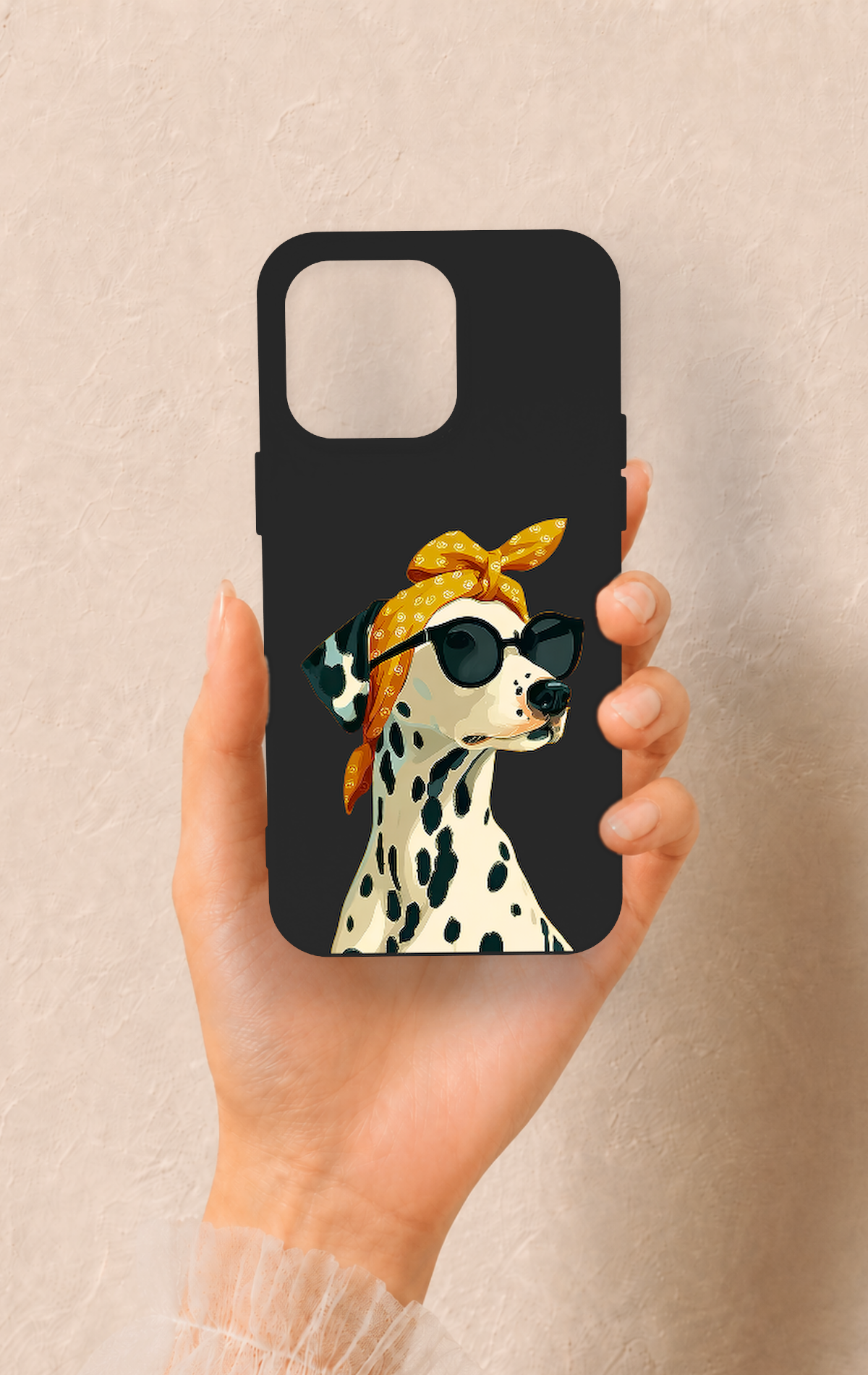 iPhone 15 Pro Max Uyumlu Cool Dalmaçyalı Desenli Silikon Kılıf