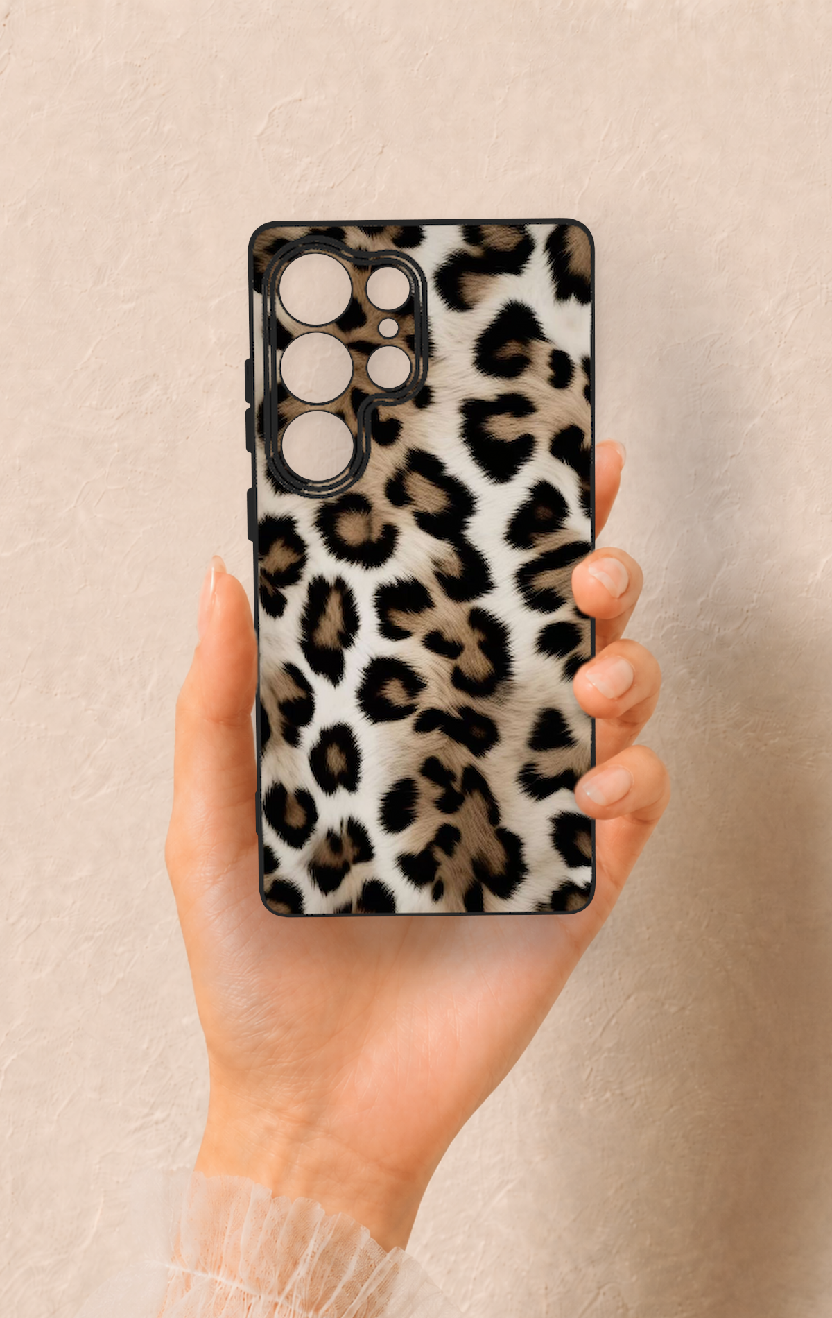 Samsung S25 Ultra Uyumlu Leopar Derisi Desenli Silikon Kılıf