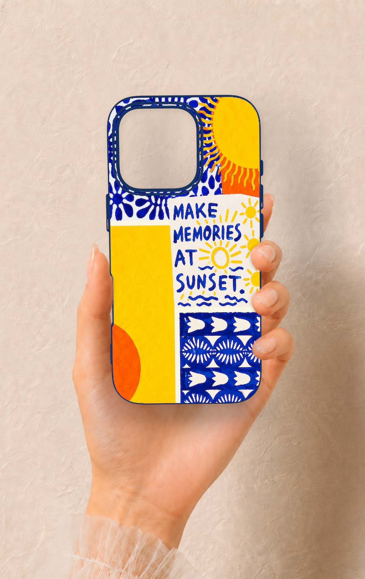 iPhone 16 Pro Uyumlu Sunset Desenli Silikon Kılıf