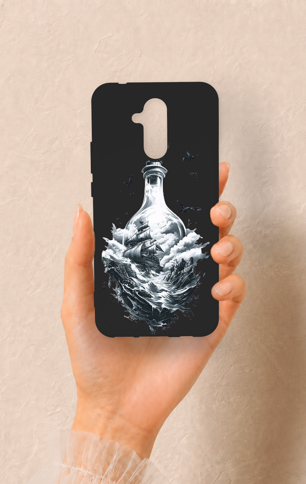 Huawei Mate 20 Lite Uyumlu Secret Sea Desenli Silikon Kılıf