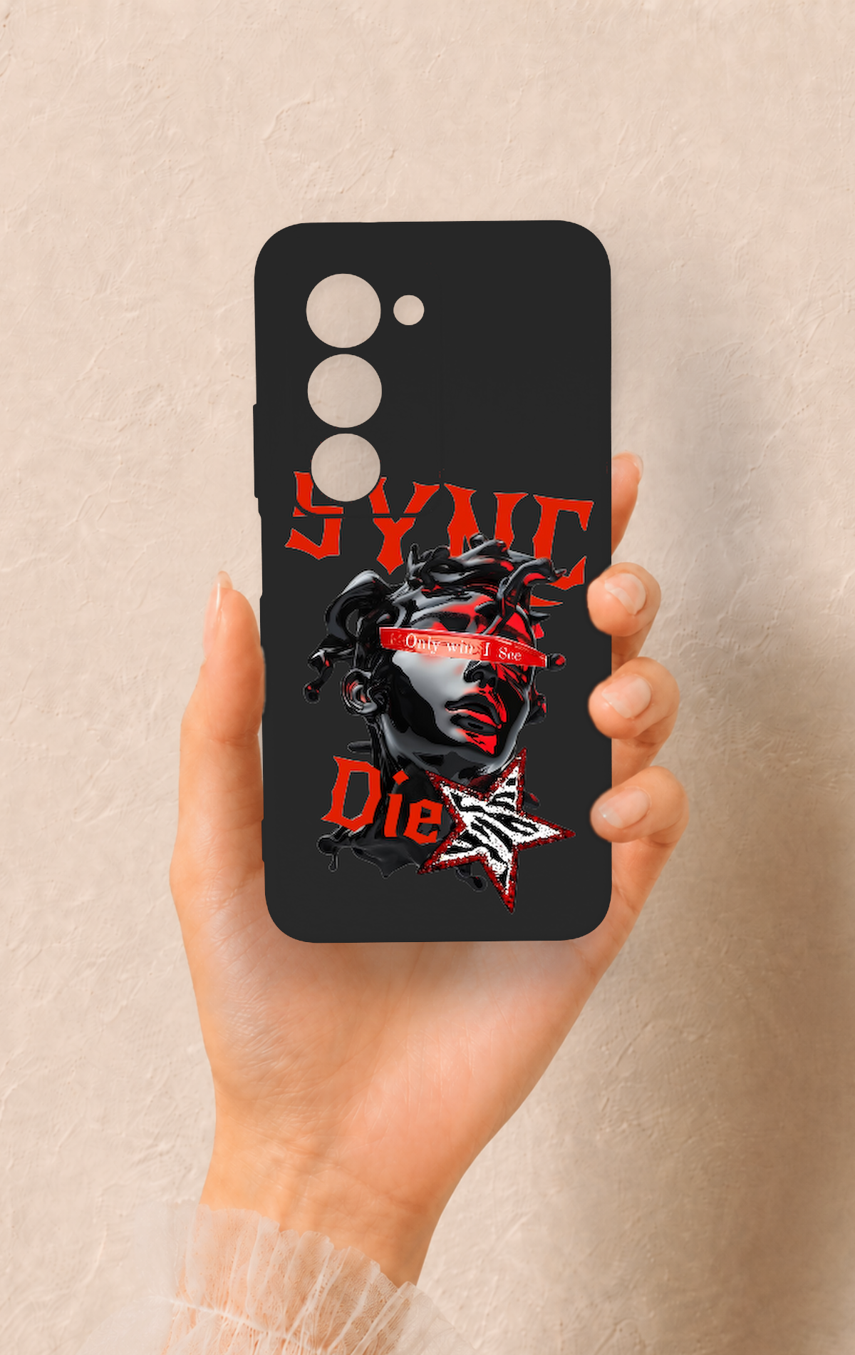 Redmi 15 5G Uyumlu Sync Die Desenli Silikon Kılıf