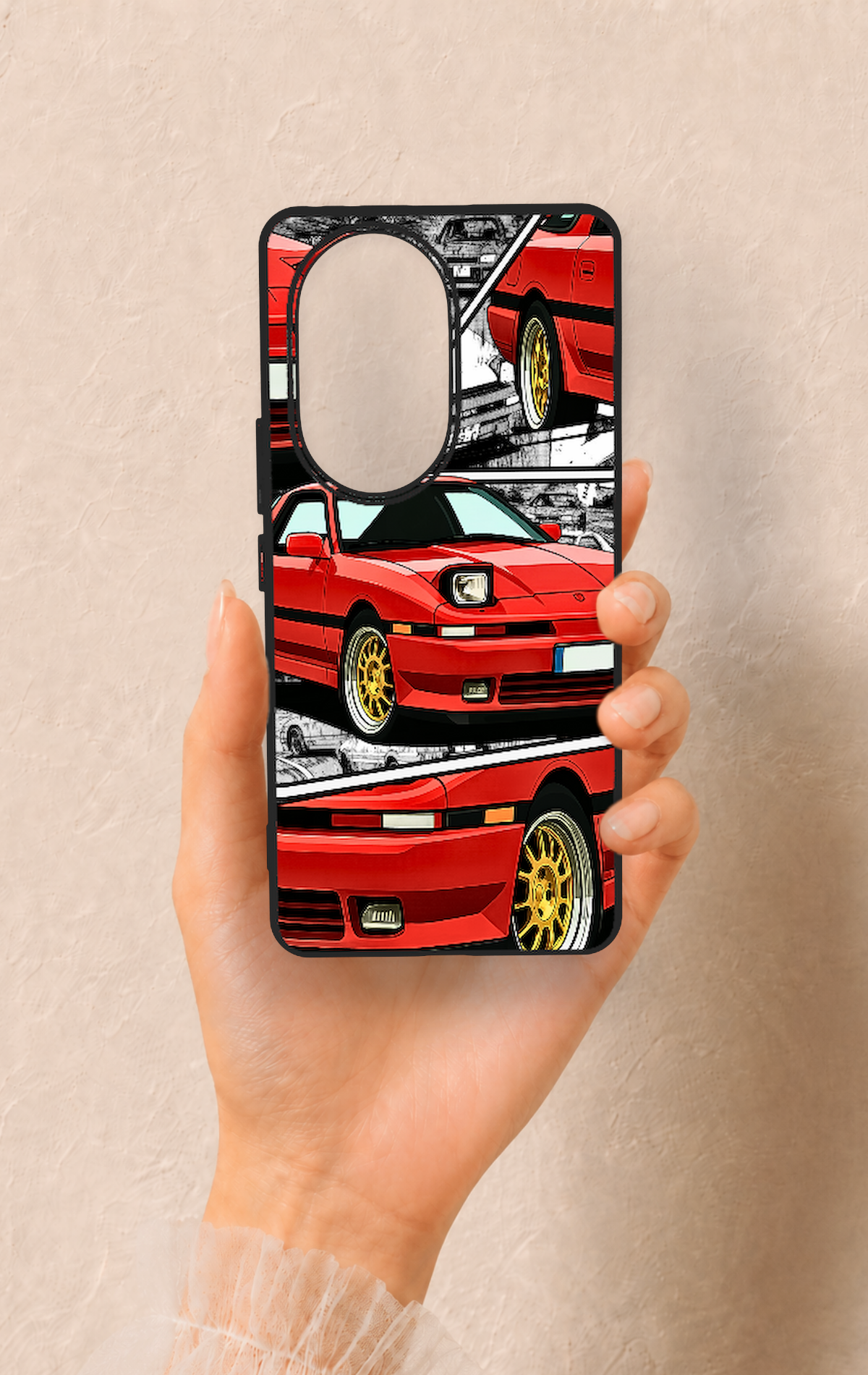 Honor 200 Pro 5G Uyumlu Kırmızı Supra Desenli Silikon Kılıf