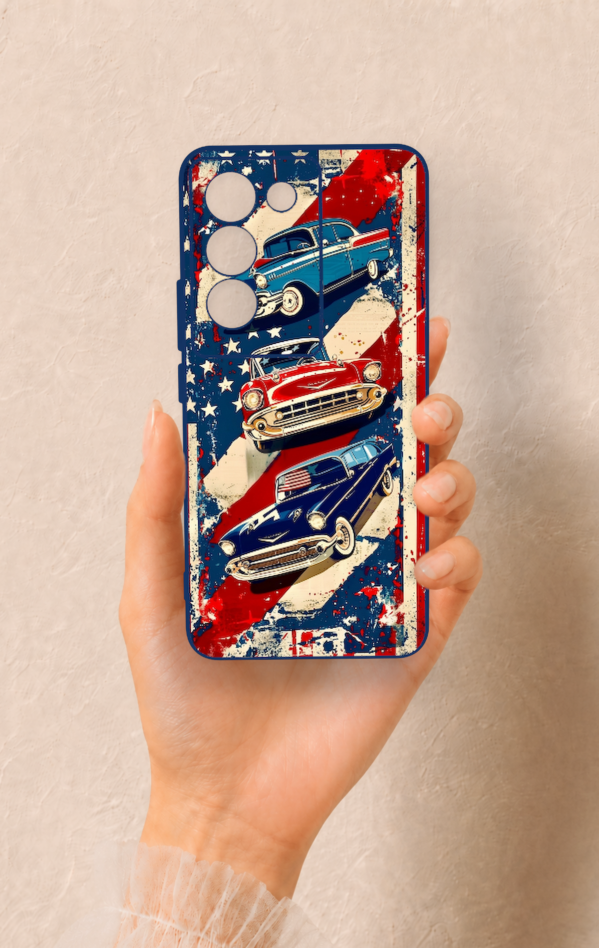 Vivo V30 Lite Uyumlu Amerikan Chevrolet Desenli Silikon Kılıf