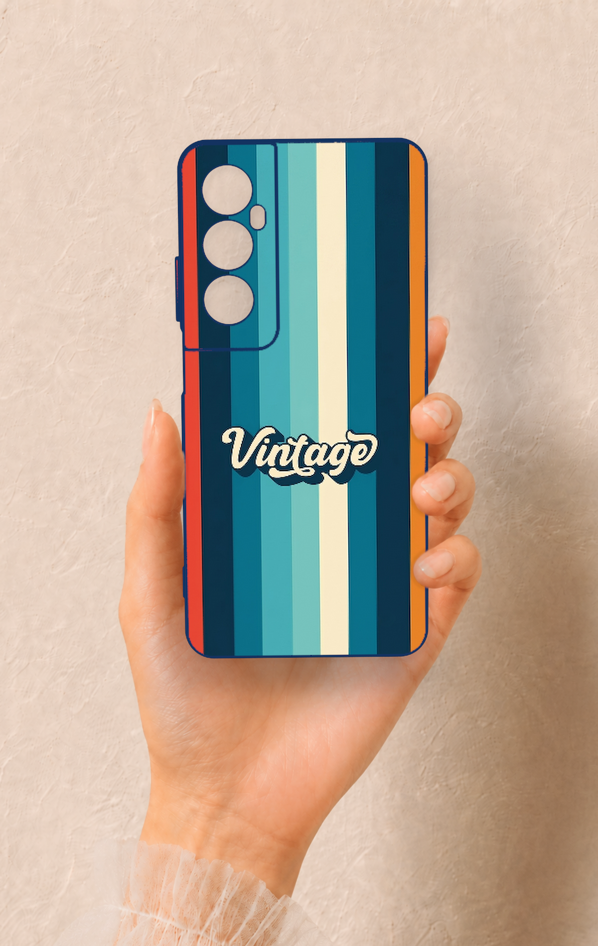 Realme C65 Uyumlu Vintage Desenli Silikon Kılıf