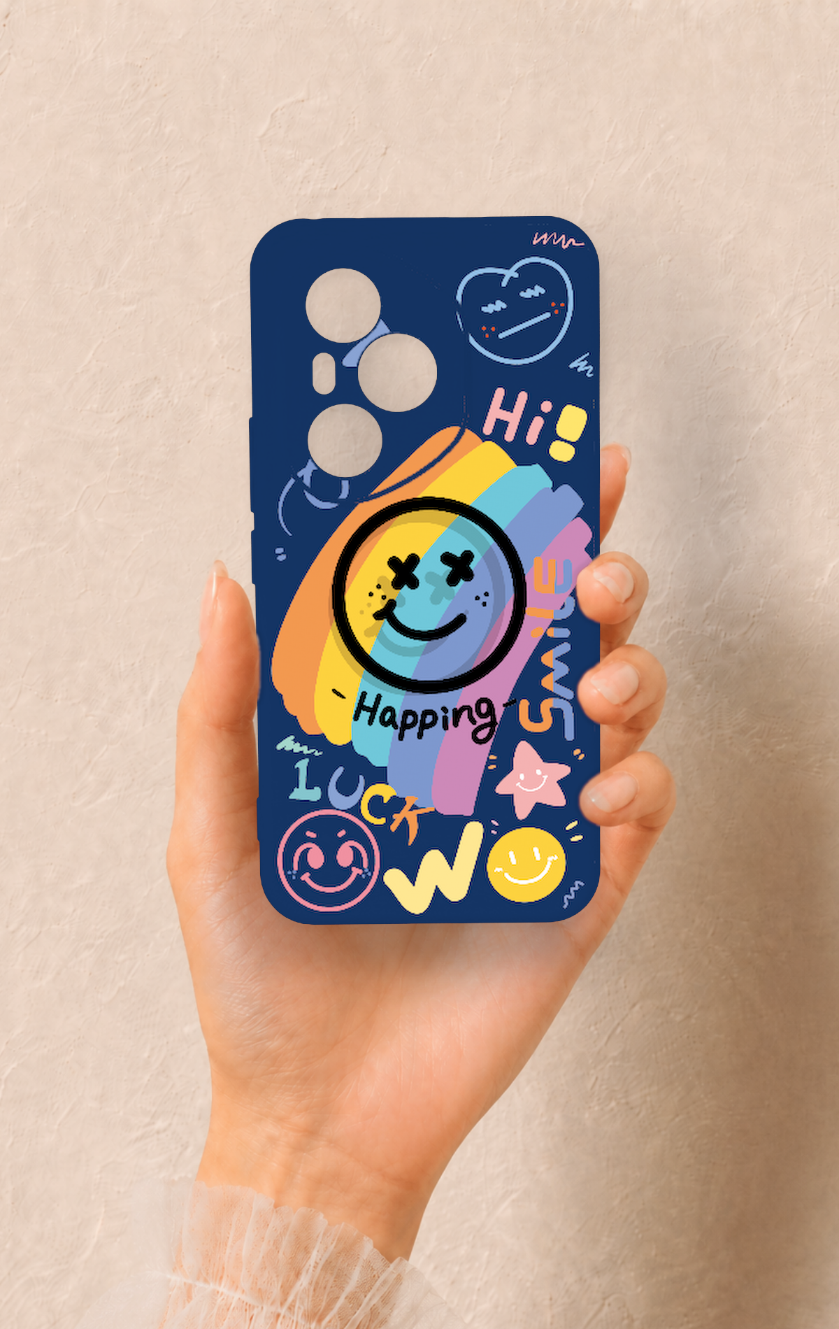 Honor 400 Pro Uyumlu Happing Smile Desenli Silikon Kılıf