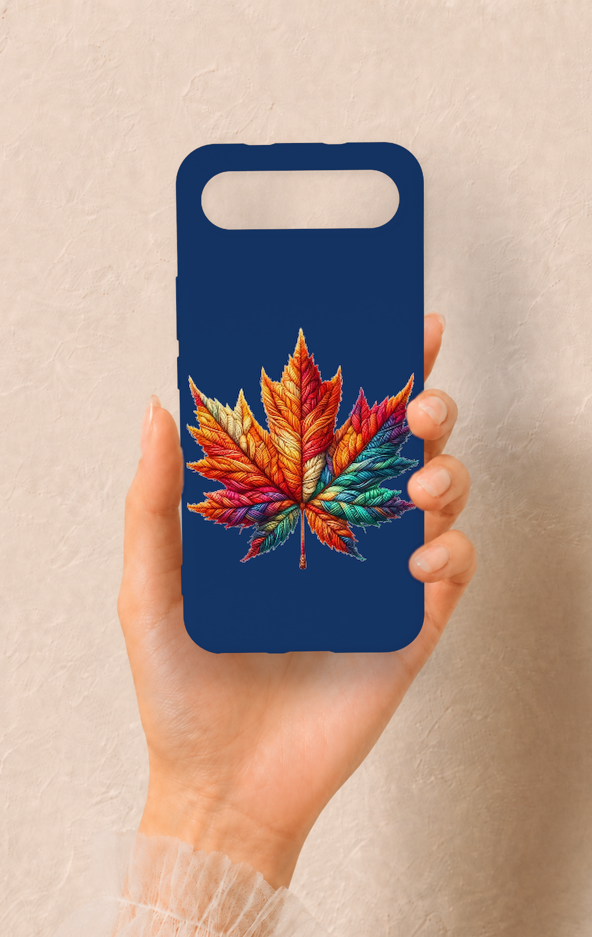 Tecno Spark Slim Uyumlu Renkli Yaprak Desenli Silikon Kılıf