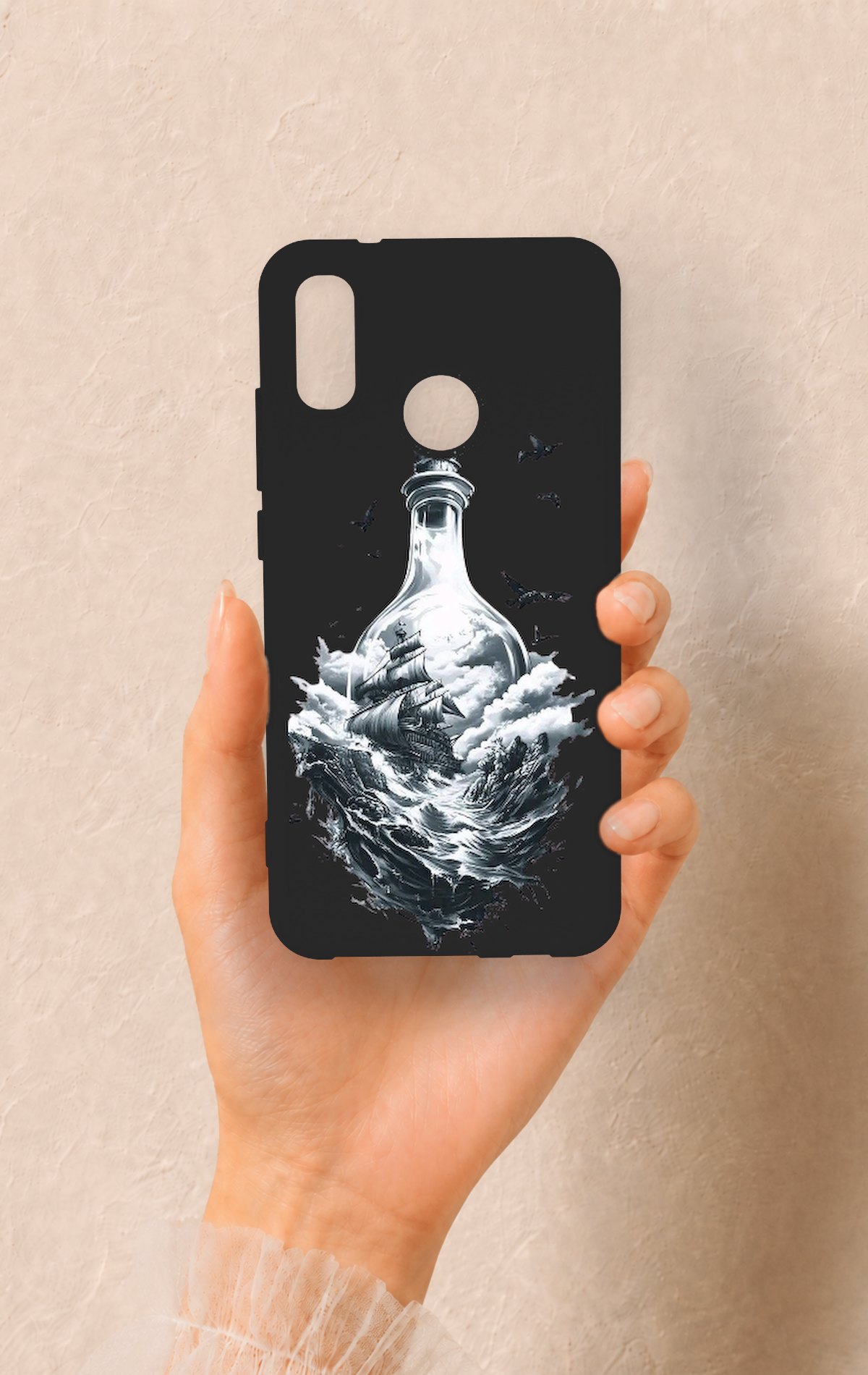 Huawei P20 Lite Uyumlu Secret Sea Desenli Silikon Kılıf