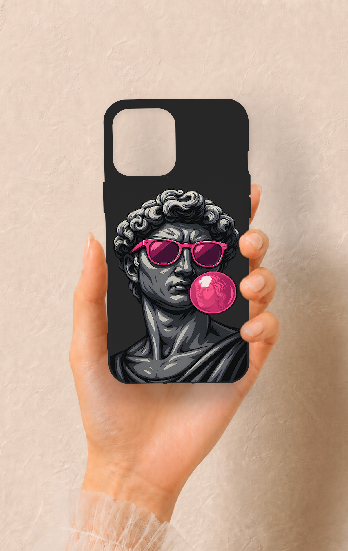 iPhone 12 Pro Max Uyumlu Pop David Desenli Silikon Kılıf