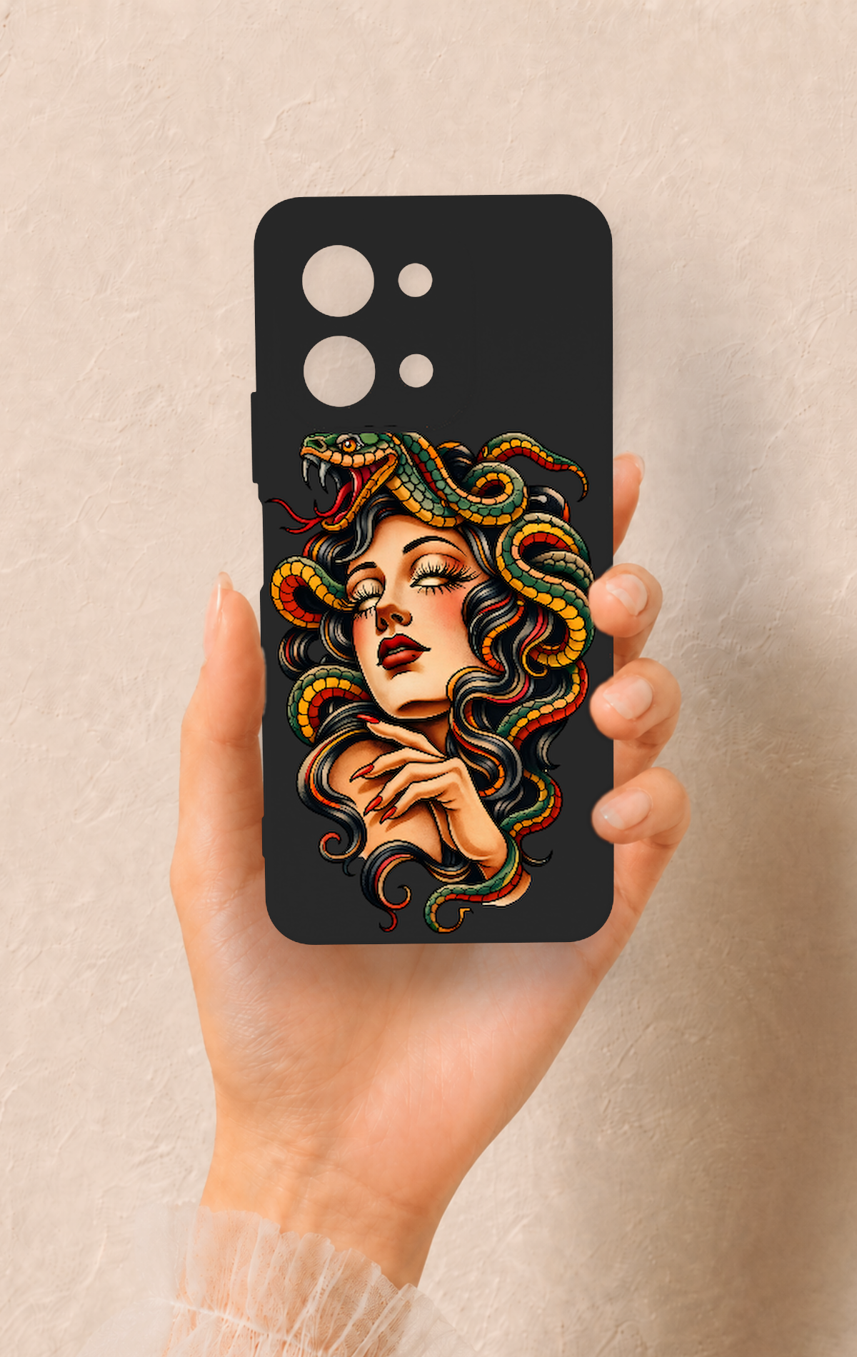 Vivo Y28 Uyumlu Medusa Desenli Silikon Kılıf
