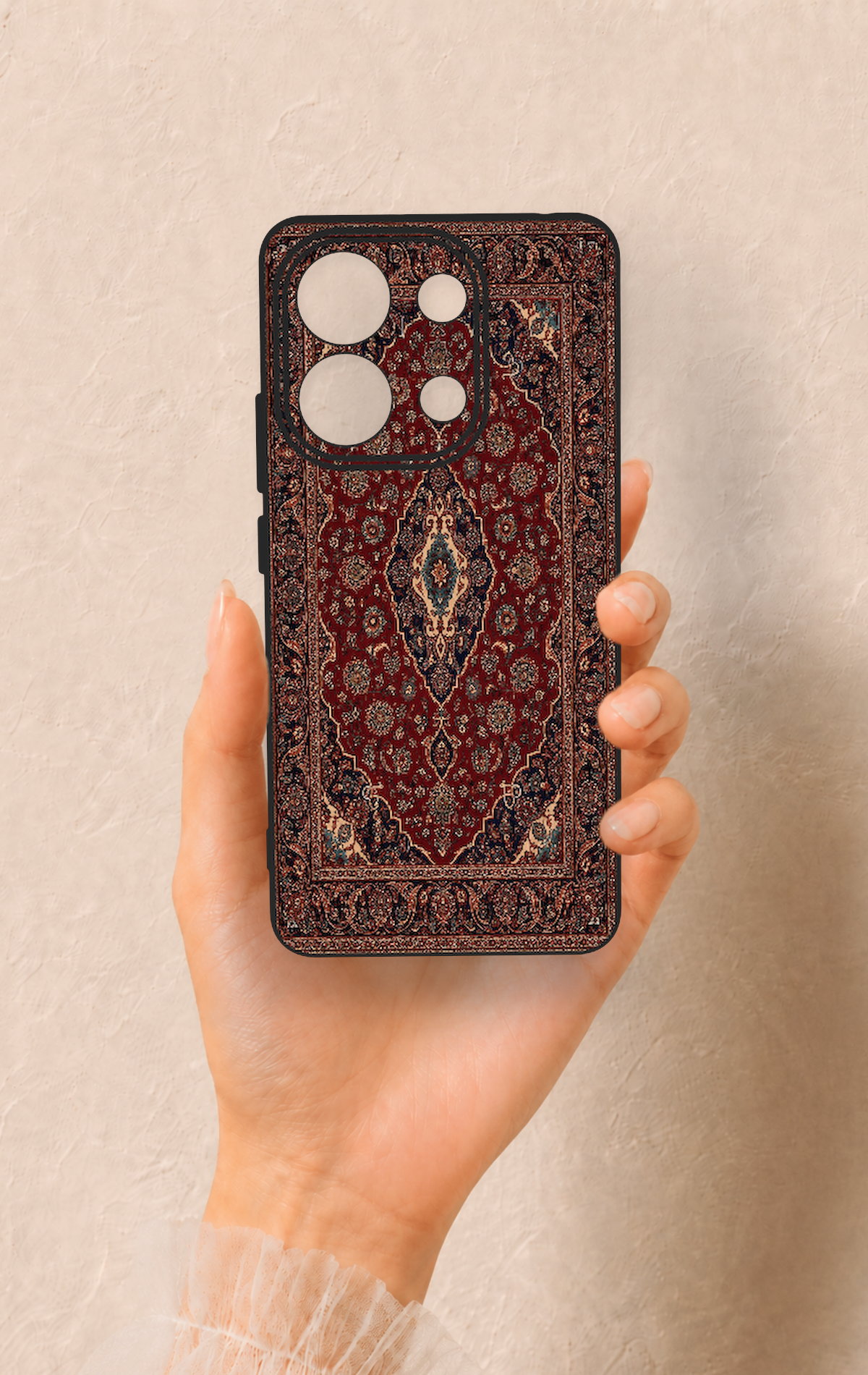 Redmi Note 13 4G Uyumlu Acem Halı Desenli Silikon Kılıf