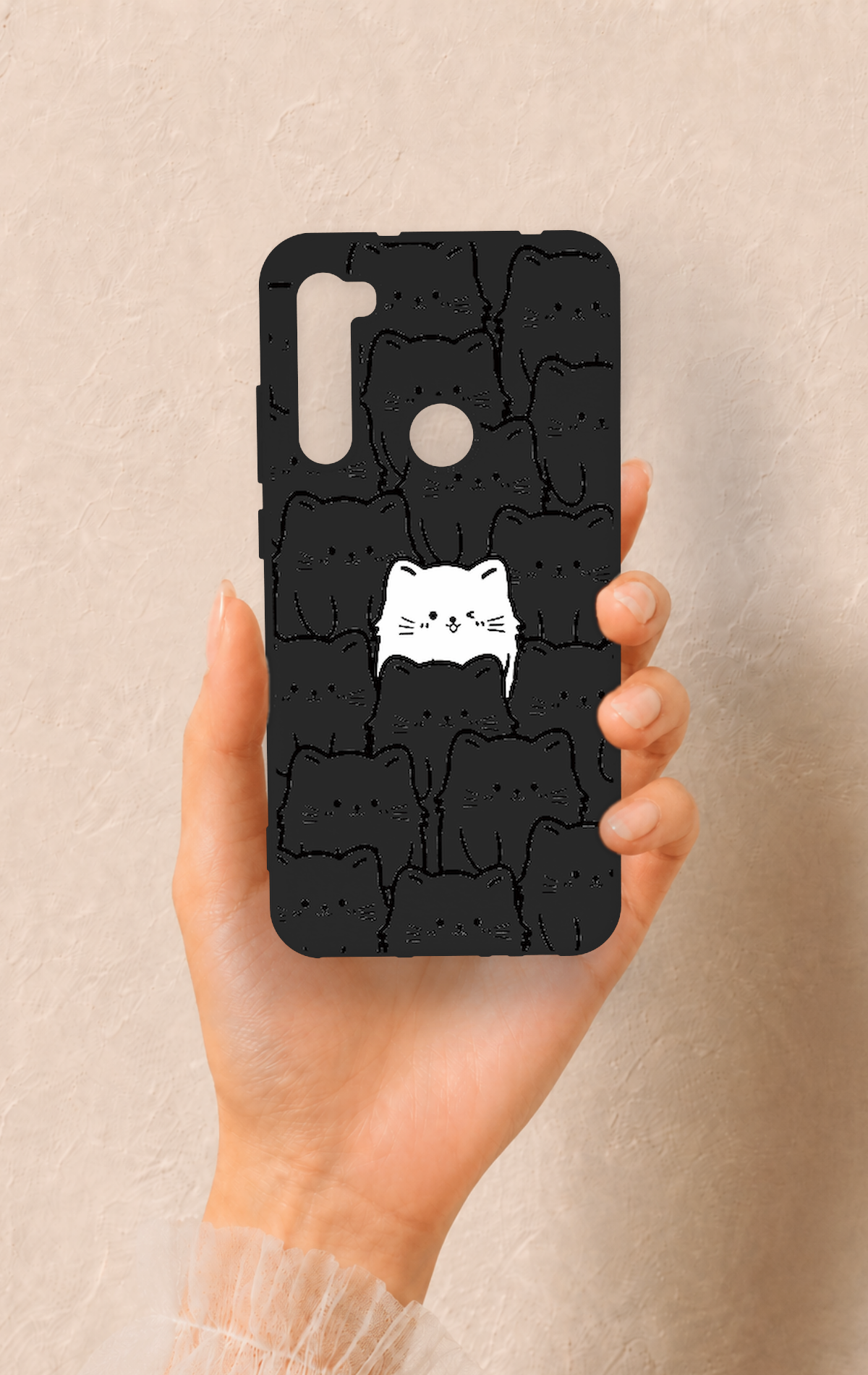 Redmi Note 8 Uyumlu Many Cats Desenli Silikon Kılıf