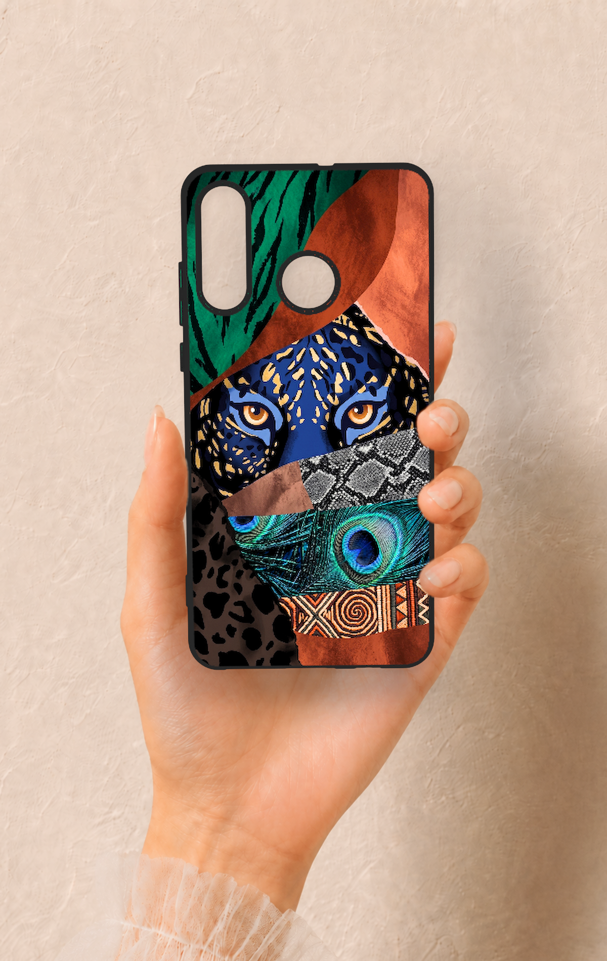 Huawei P30 Lite Uyumlu Amazon Kaplan Desenli Silikon Kılıf