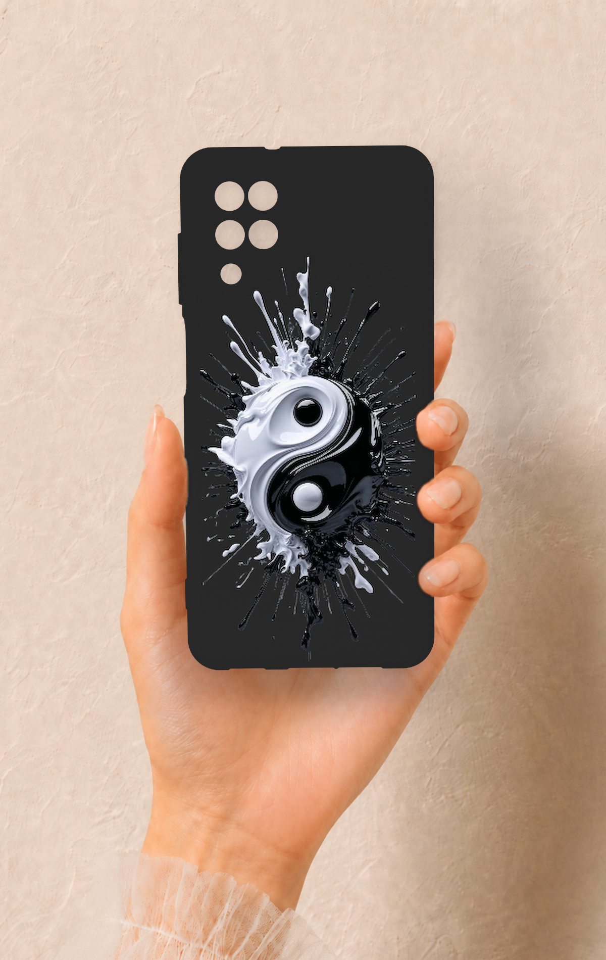 Samsung A12 Uyumlu İyi ve Kötü Desenli Silikon Kılıf