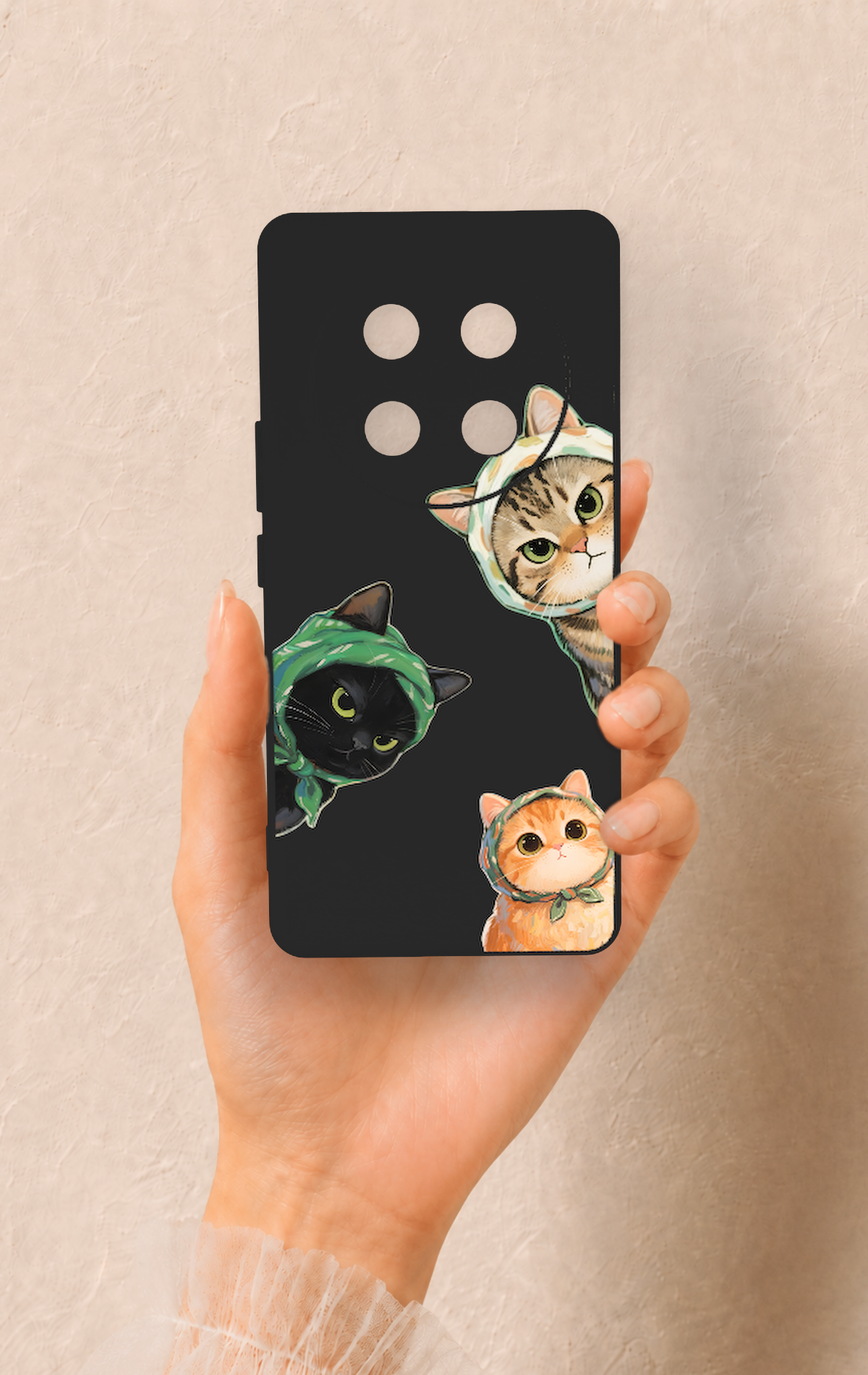 Honor Magic 7 Lite 5G Uyumlu Kedi Ekibi Desenli Silikon Kılıf