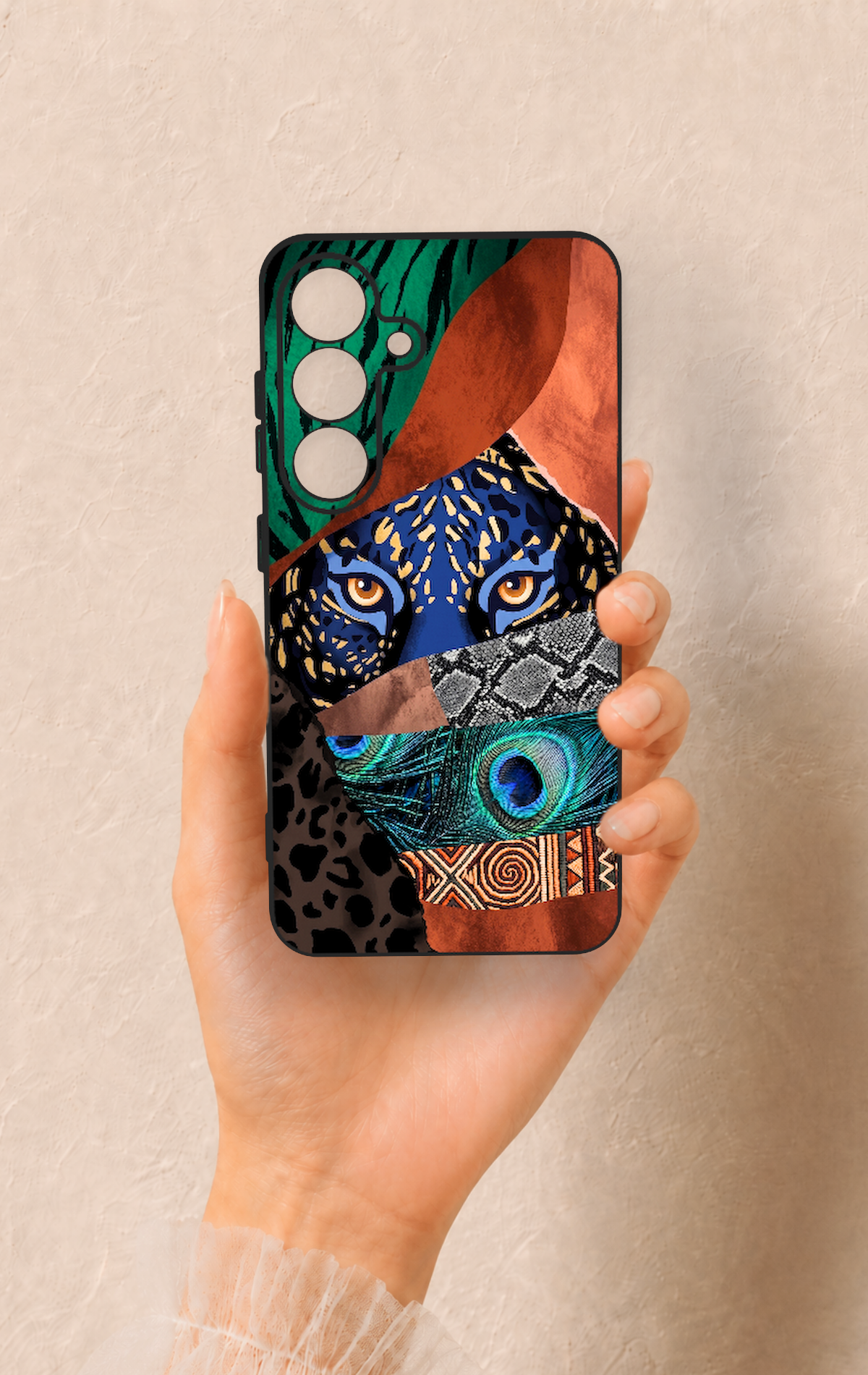 Samsung S25 Uyumlu Amazon Kaplan Desenli Silikon Kılıf