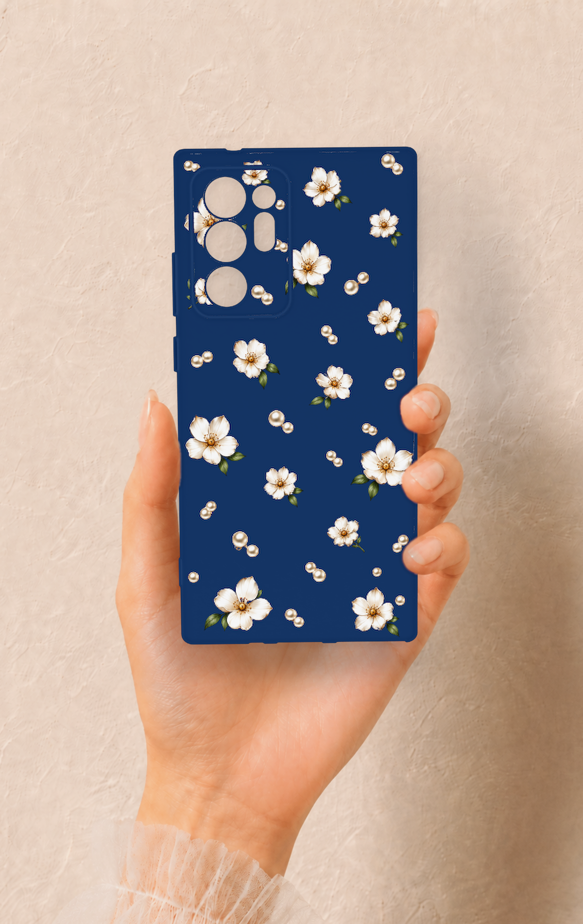 Samsung Note 20 Ultra Uyumlu Papatya İnci Desenli Silikon Kılıf