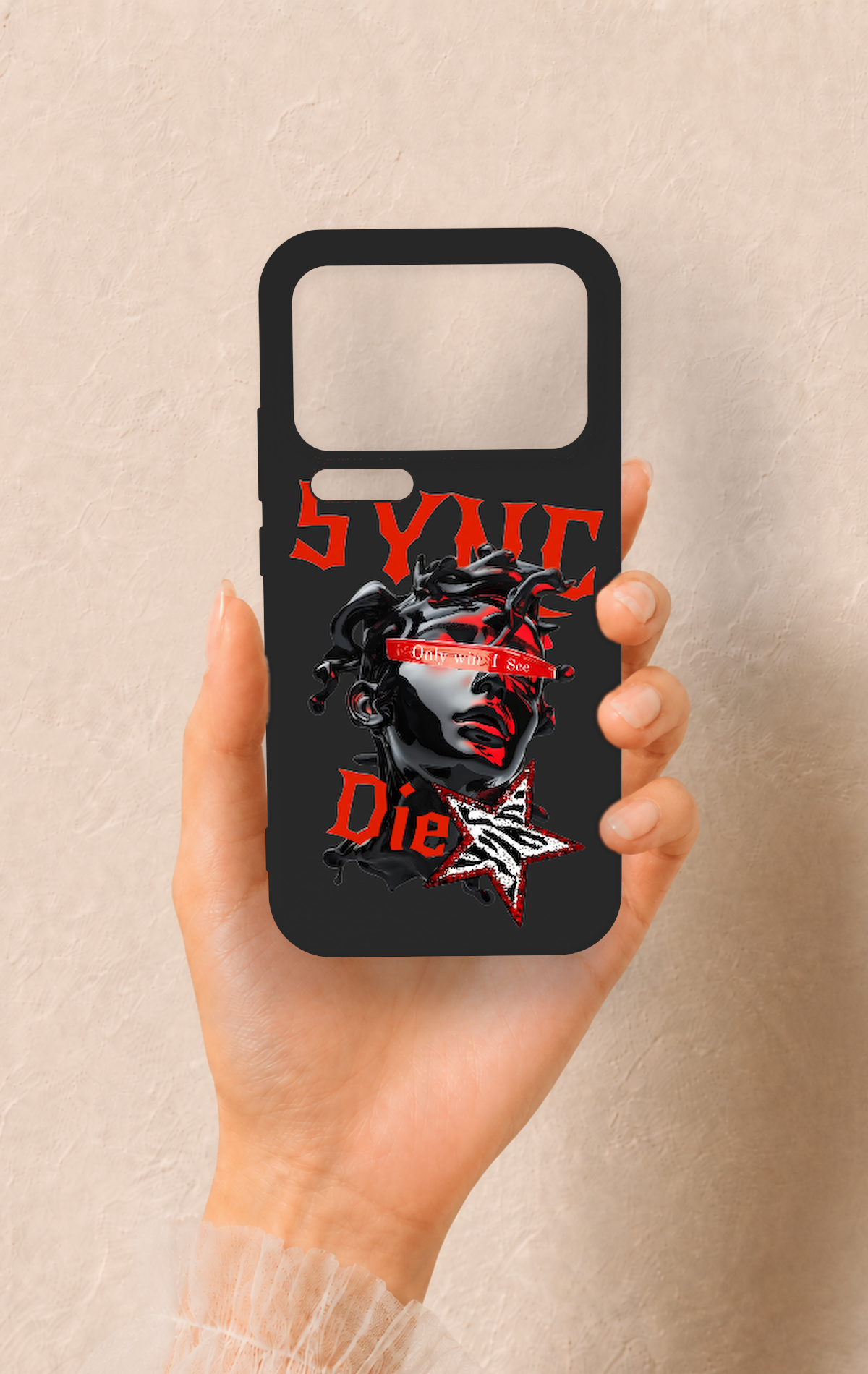 Mi 17 Pro Max Uyumlu Sync Die Desenli Silikon Kılıf
