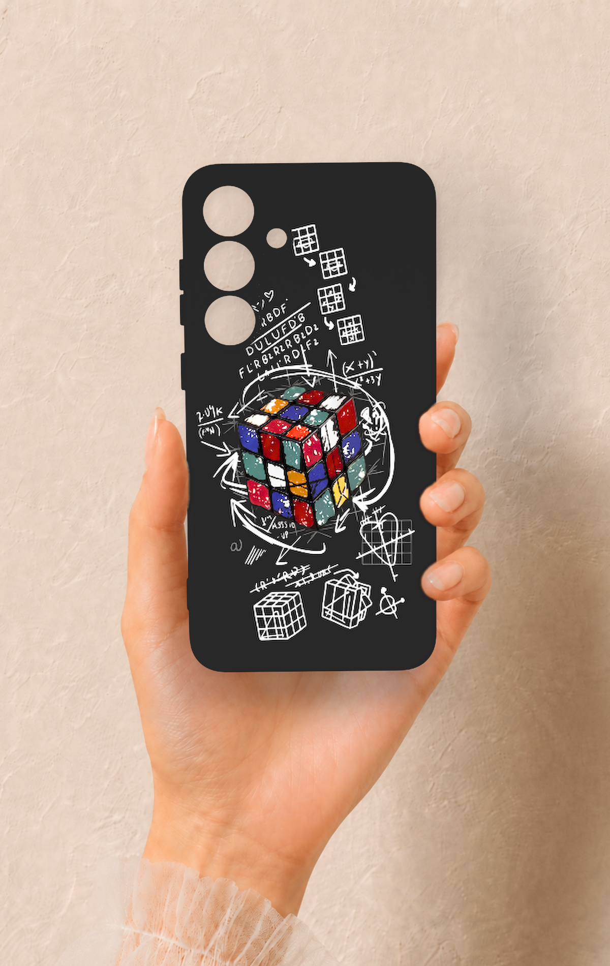Samsung S25 Plus Uyumlu Rubik Küb Desenli Silikon Kılıf