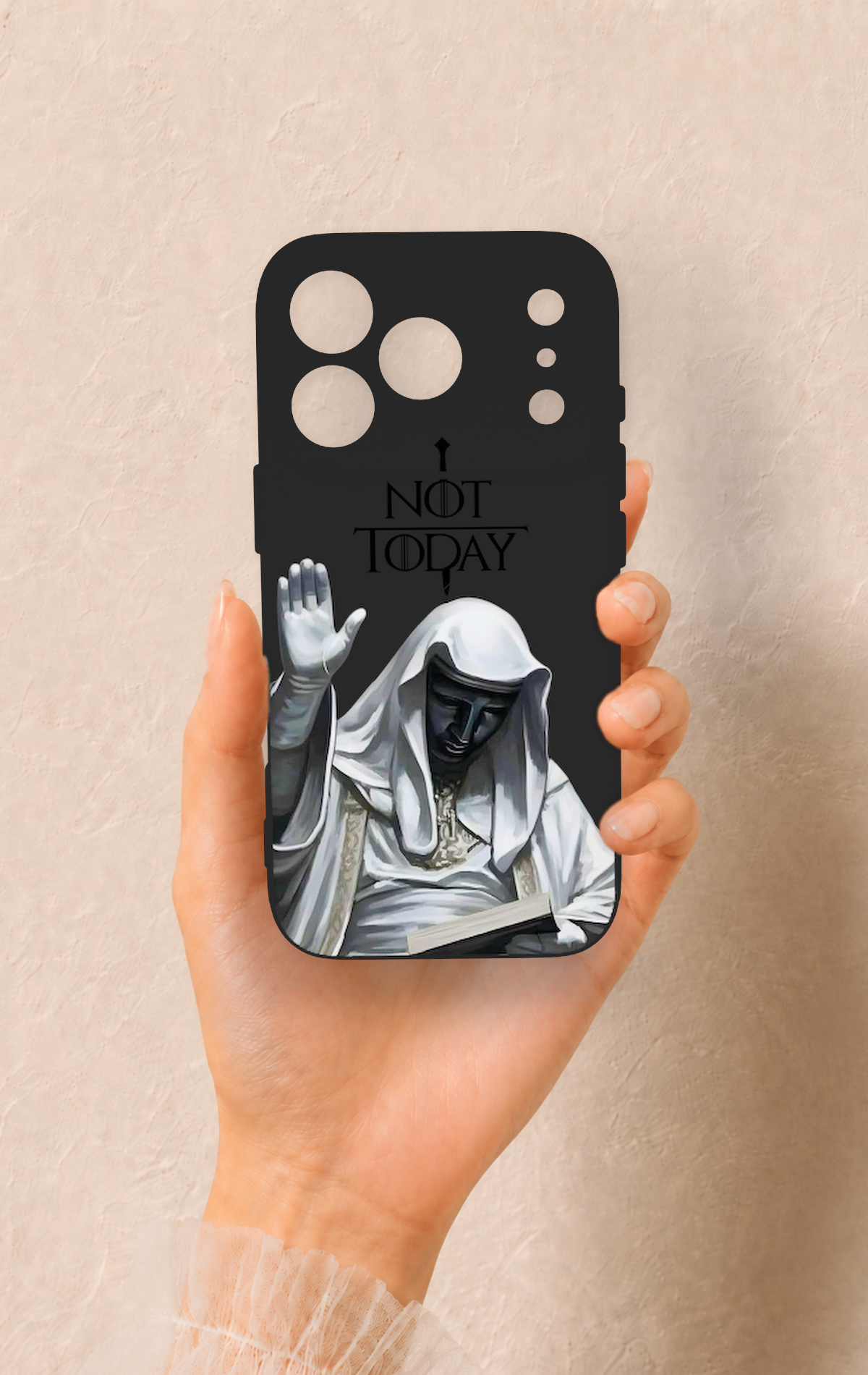 iPhone 17 Pro Uyumlu Not Today Desenli Silikon Kılıf