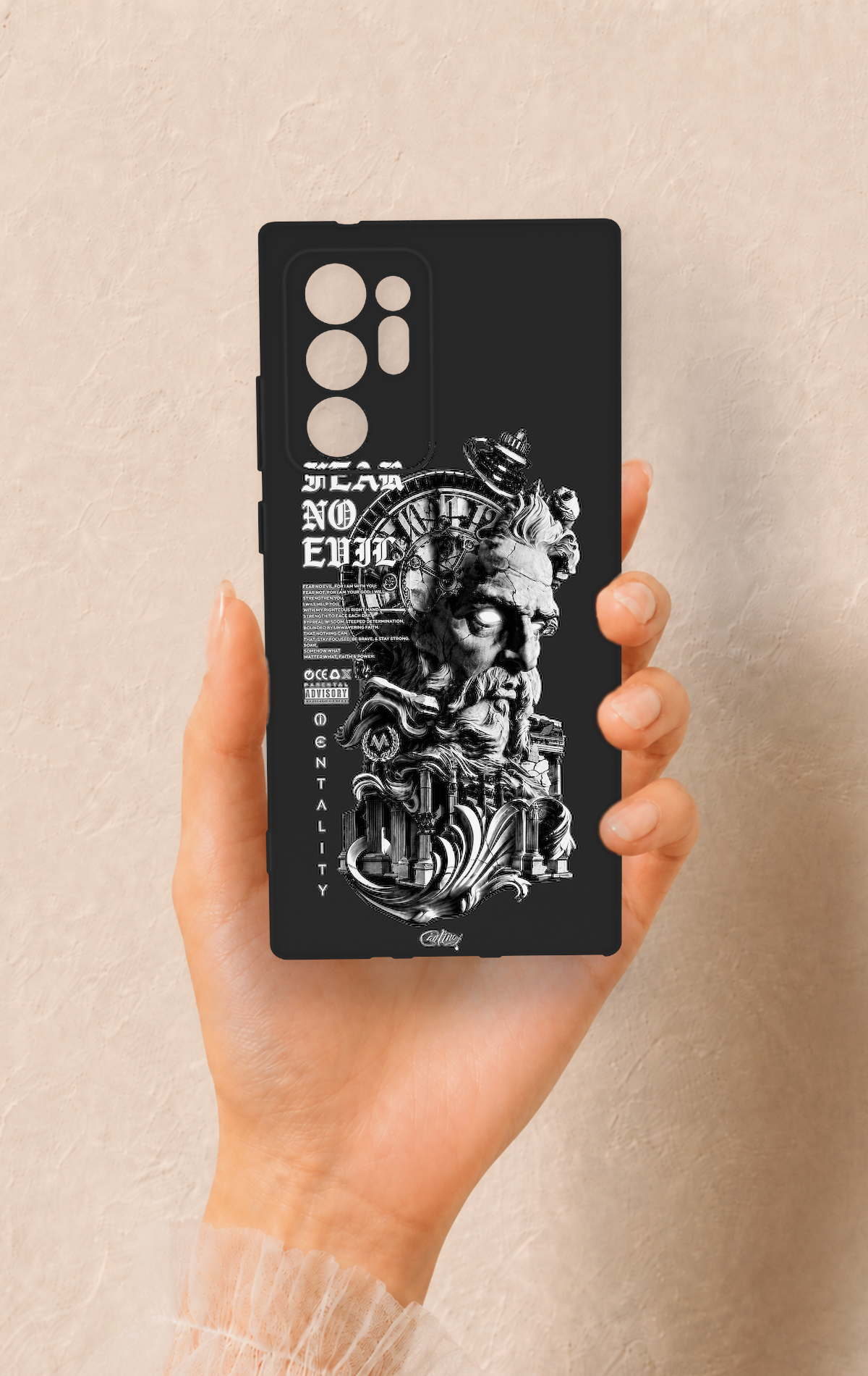 Samsung Note 20 Ultra Uyumlu Fear No Evil Desenli Silikon Kılıf