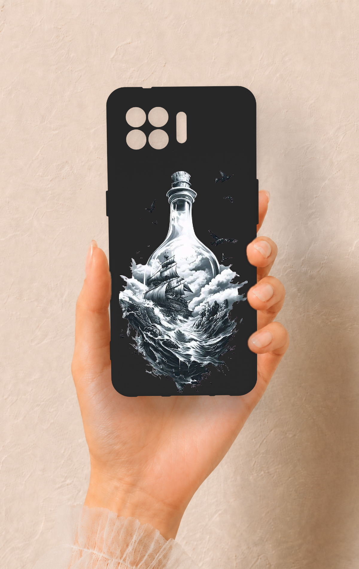 Oppo Reno 4 Lite Uyumlu Secret Sea Desenli Silikon Kılıf