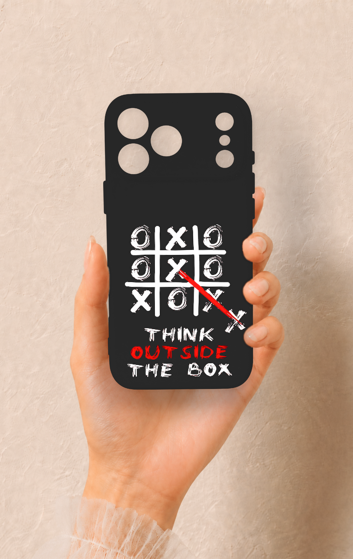 iPhone 17 Pro Max Uyumlu Out Side The Box Desenli Silikon Kılıf