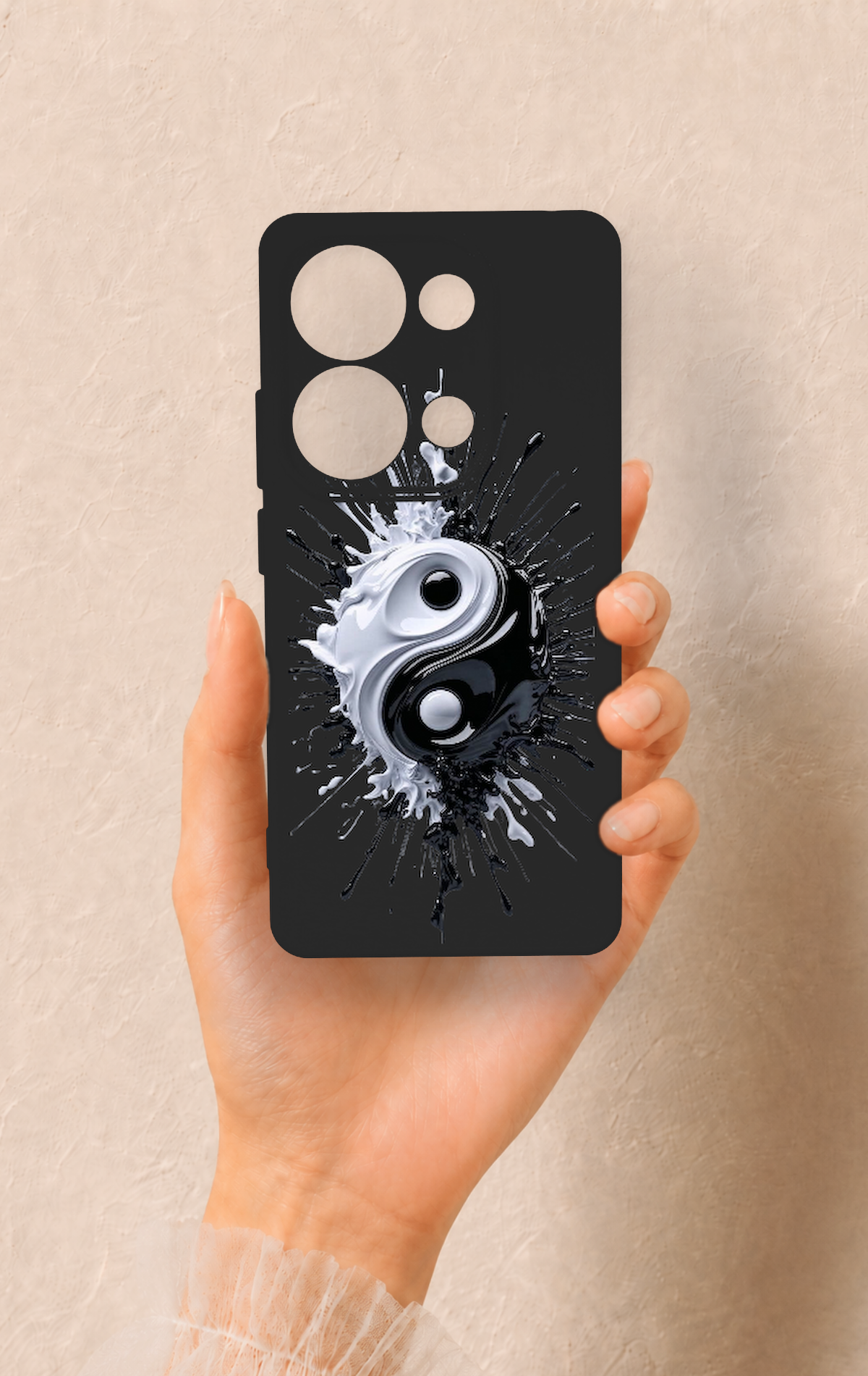 Redmi Note 13 Pro 4G Uyumlu İyi ve Kötü Desenli Silikon Kılıf