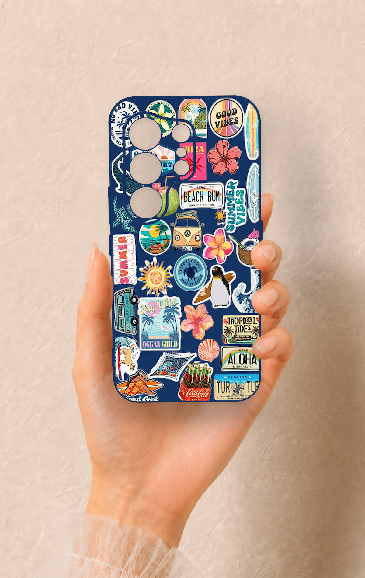 Tecno Camon 50 4G Uyumlu Summer Vibes Desenli Silikon Kılıf
