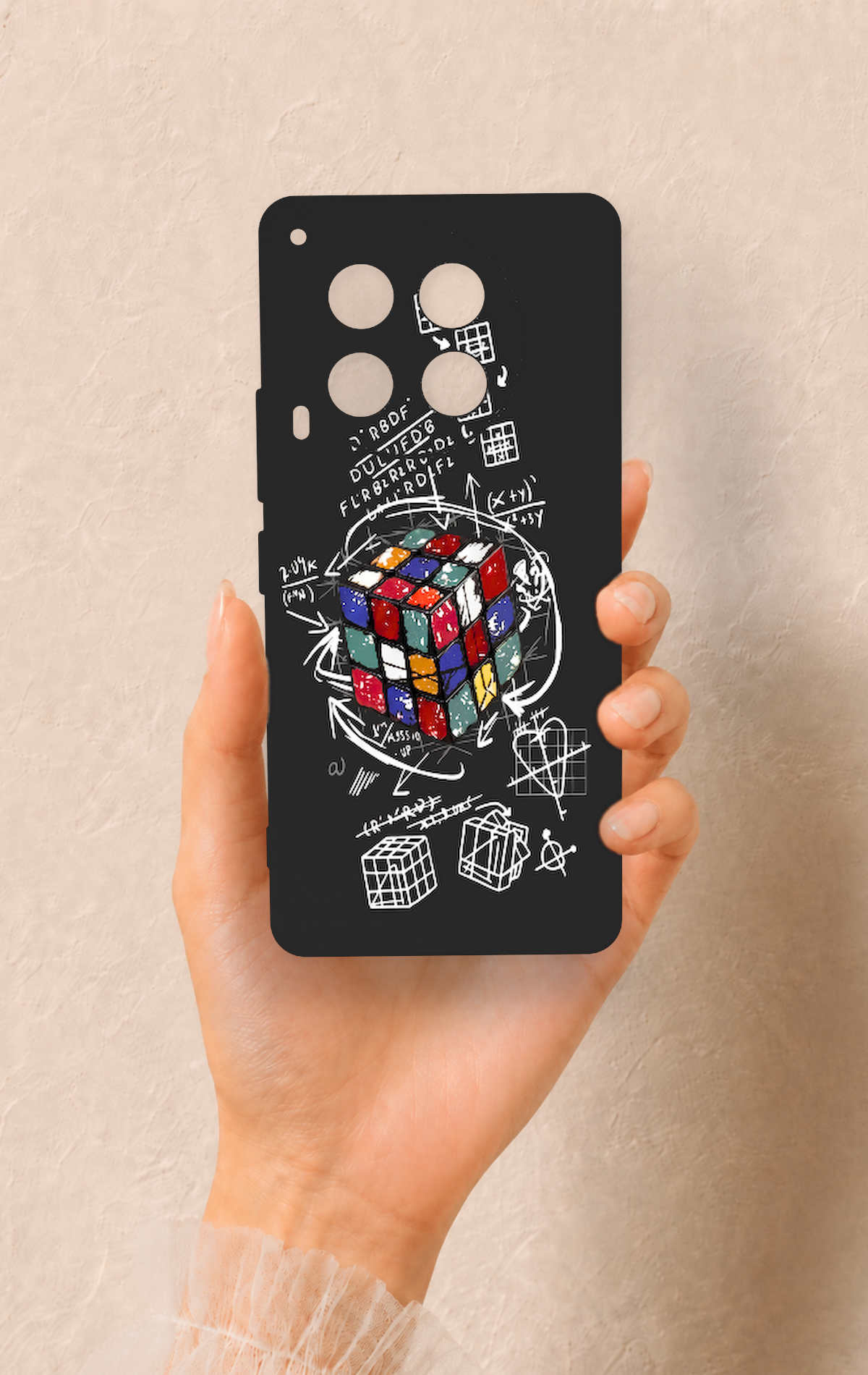 Tecno Camon 30 Uyumlu Rubik Küb Desenli Silikon Kılıf