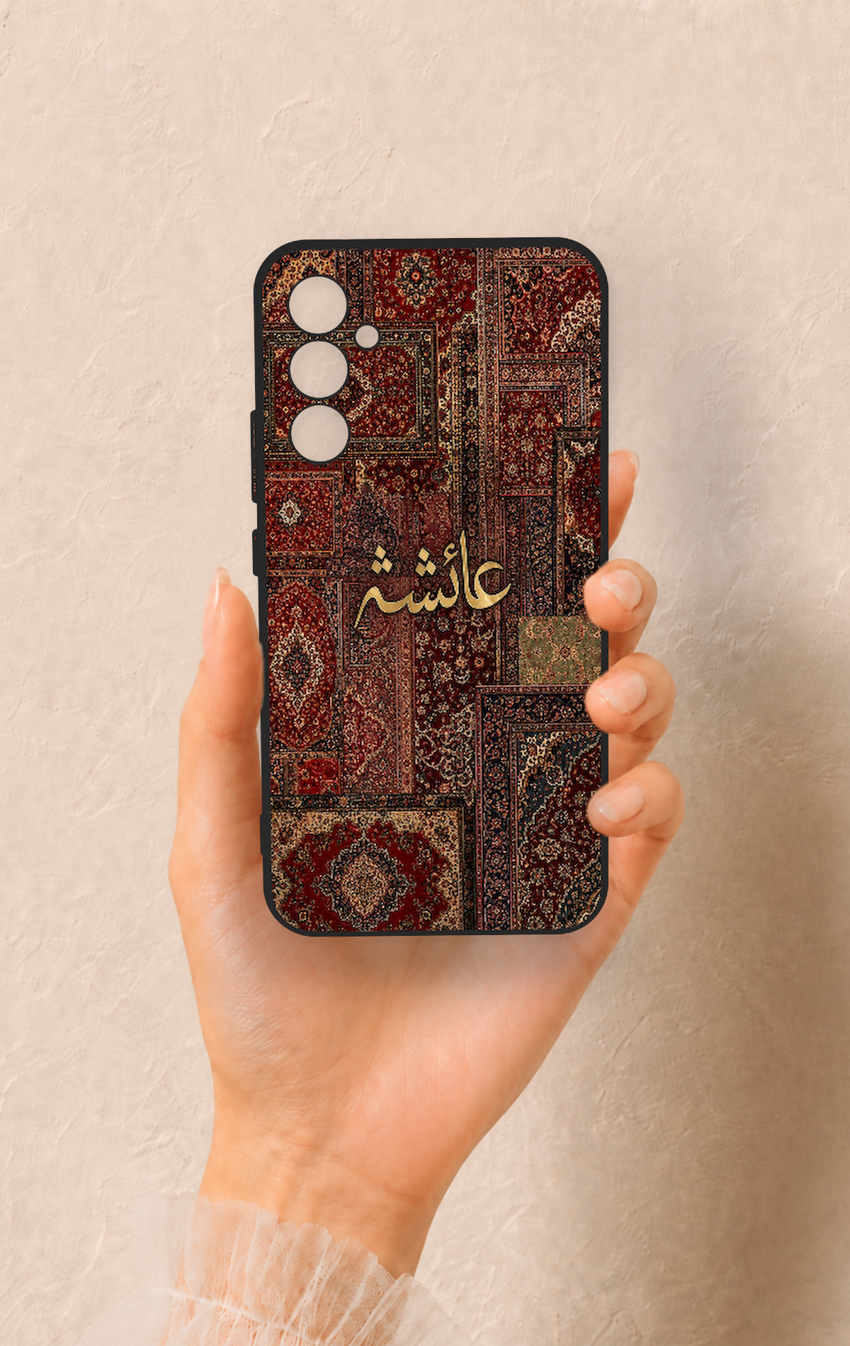 Samsung A34 Uyumlu Vintage Halı Desenli Silikon Kılıf