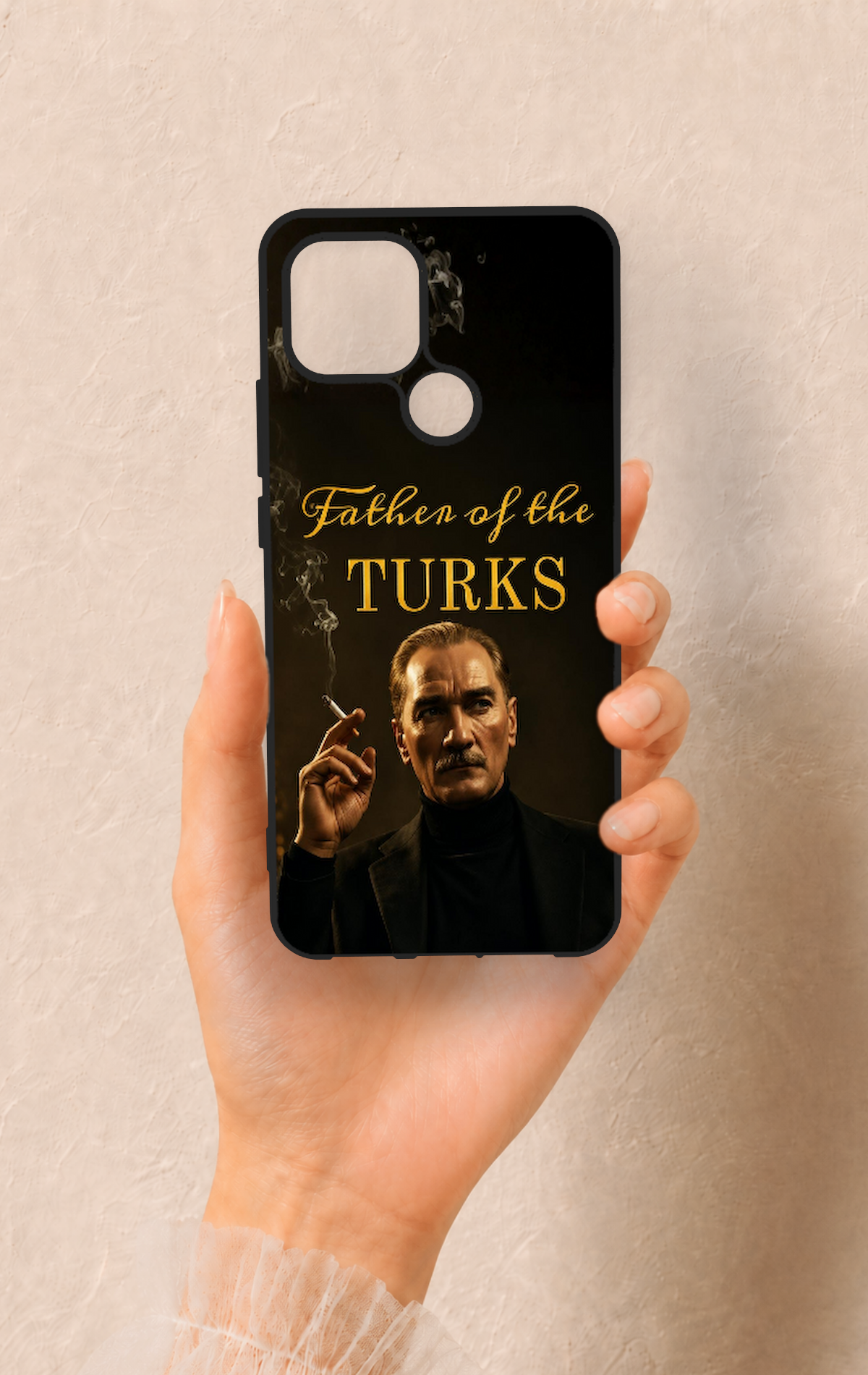 Oppo A15 Uyumlu Father Of The Turks Desenli Silikon Kılıf