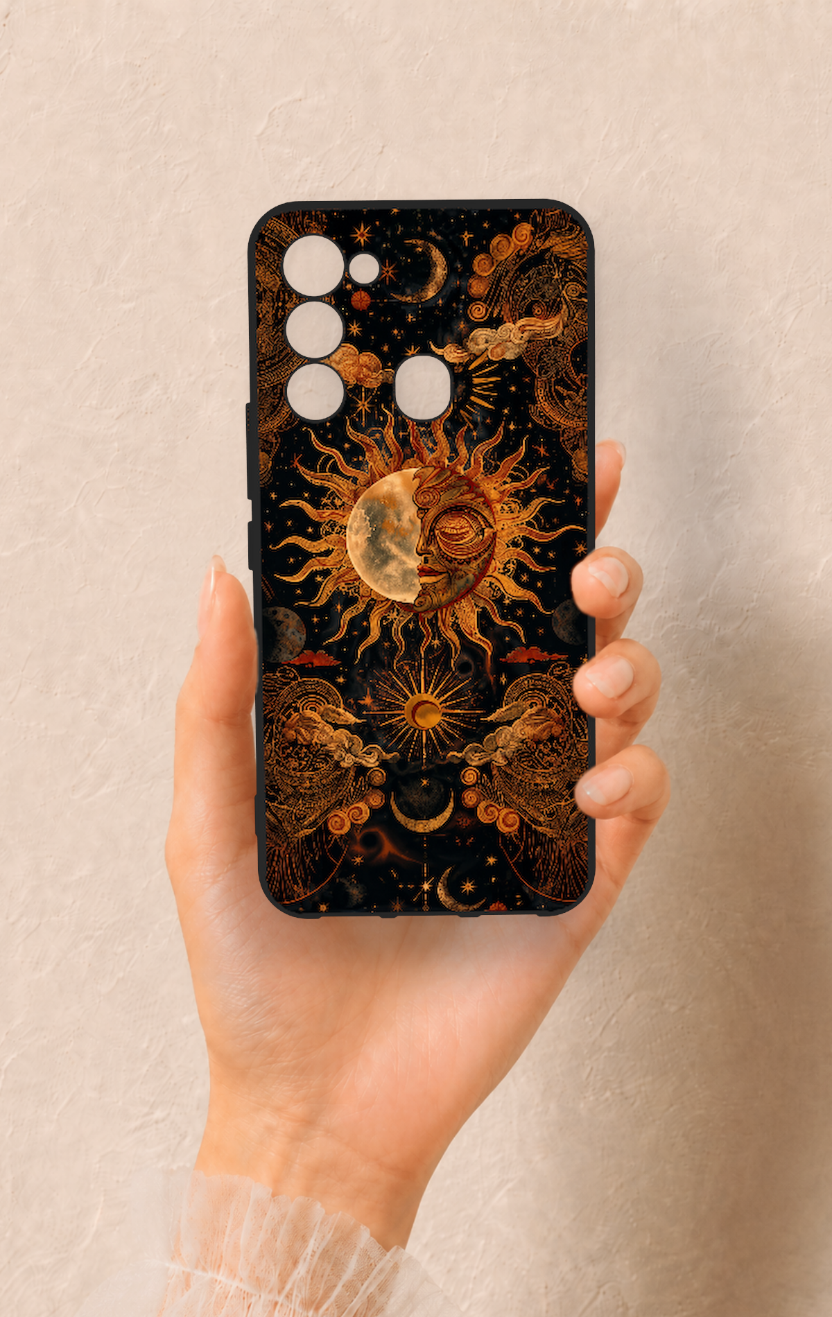 Tecno Spark 8C Uyumlu Mistik Güneş Desenli Silikon Kılıf