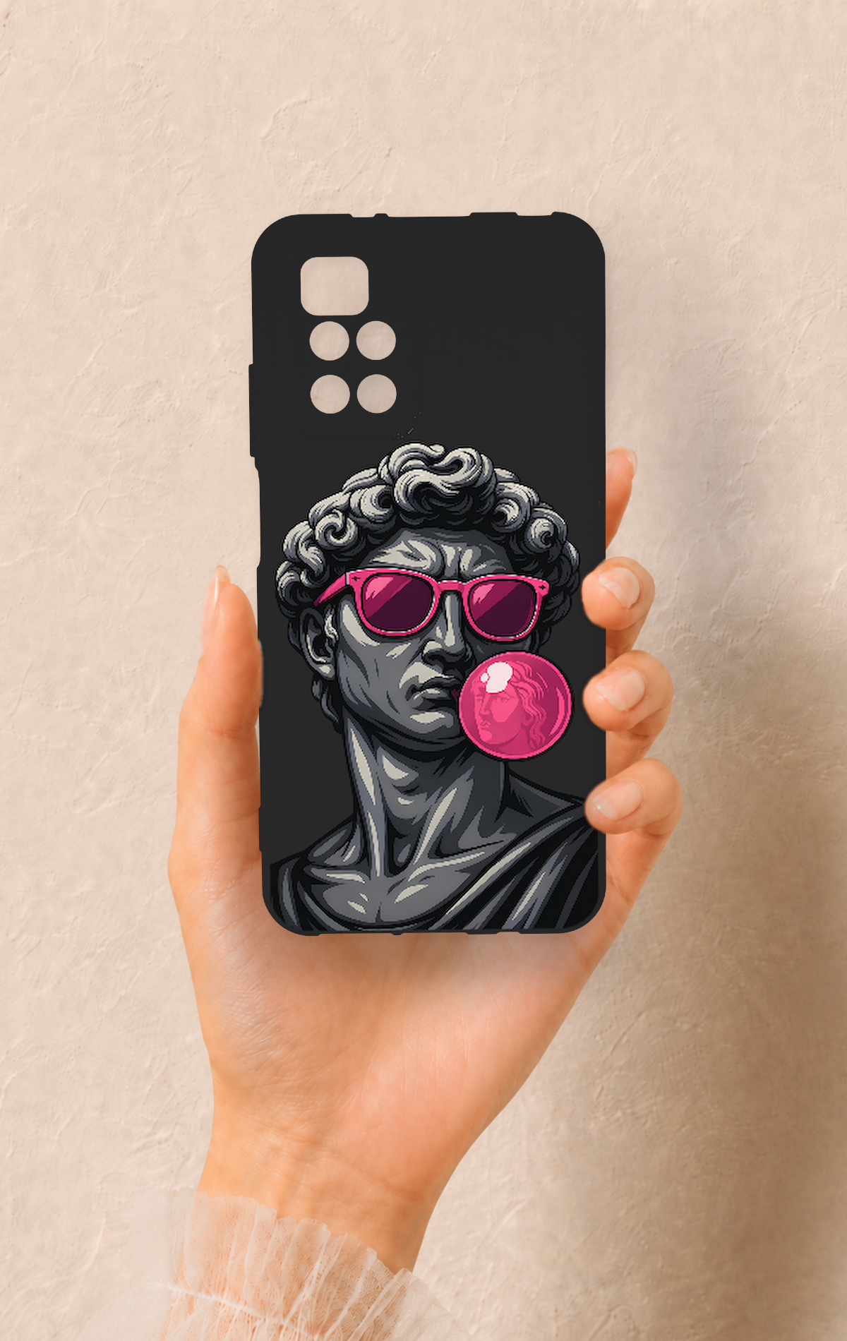 Redmi 10 2022 Uyumlu Pop David Desenli Silikon Kılıf